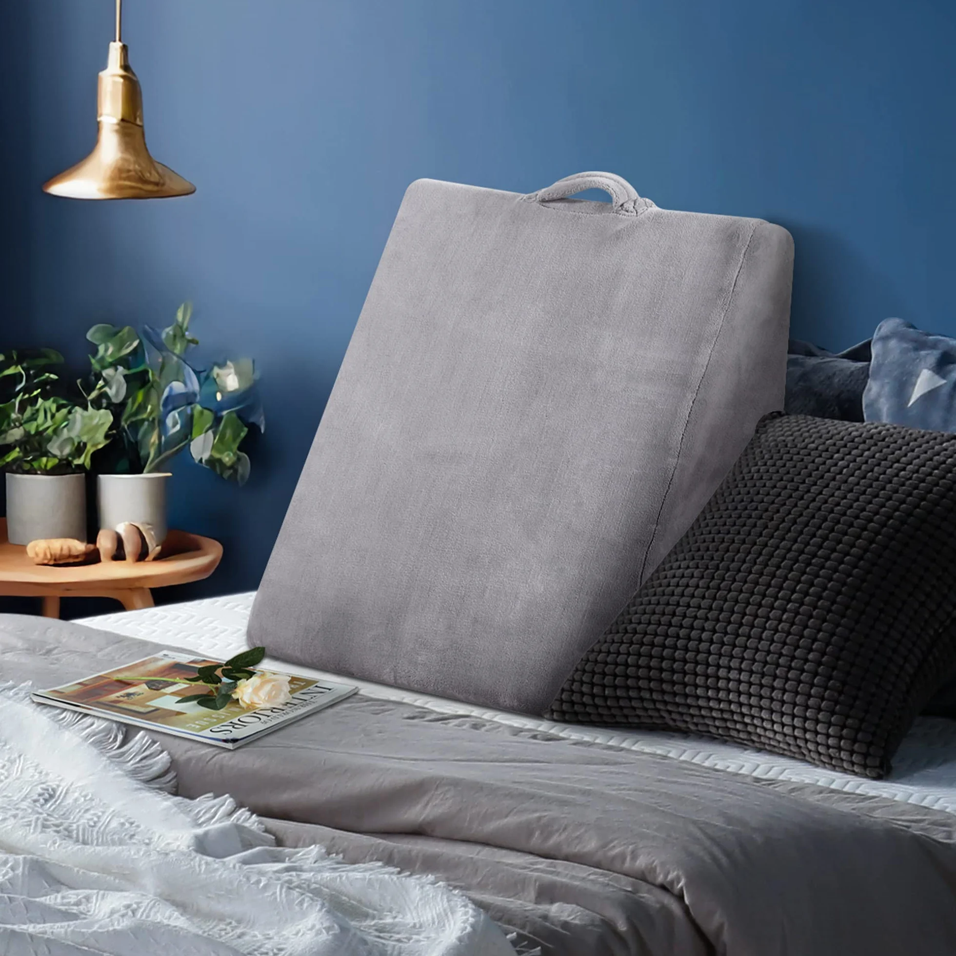 Olee Sleep Materac na łóżko Wedge poduszka (kolor beżowy, pianka z pamięcią kształtu, Twin