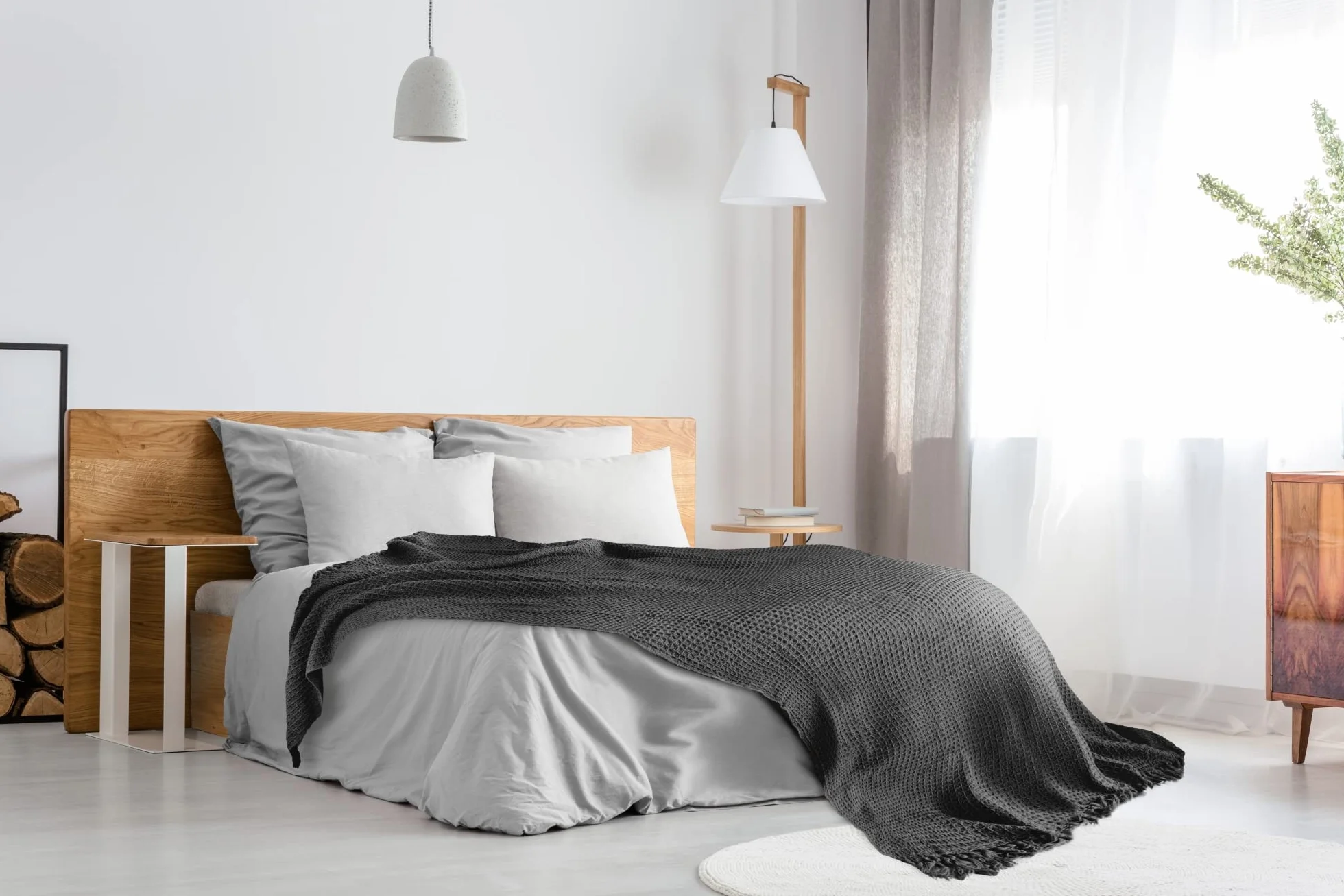 Emma Barclay Koc o strukturze plastra miodu, bawełna z recyklingu, jednokolorowy, teksturowany, na krzesło, sofa, narzuta na sofę, w kolorze antracytowym - 50 x 60 (127 x 152 cm)