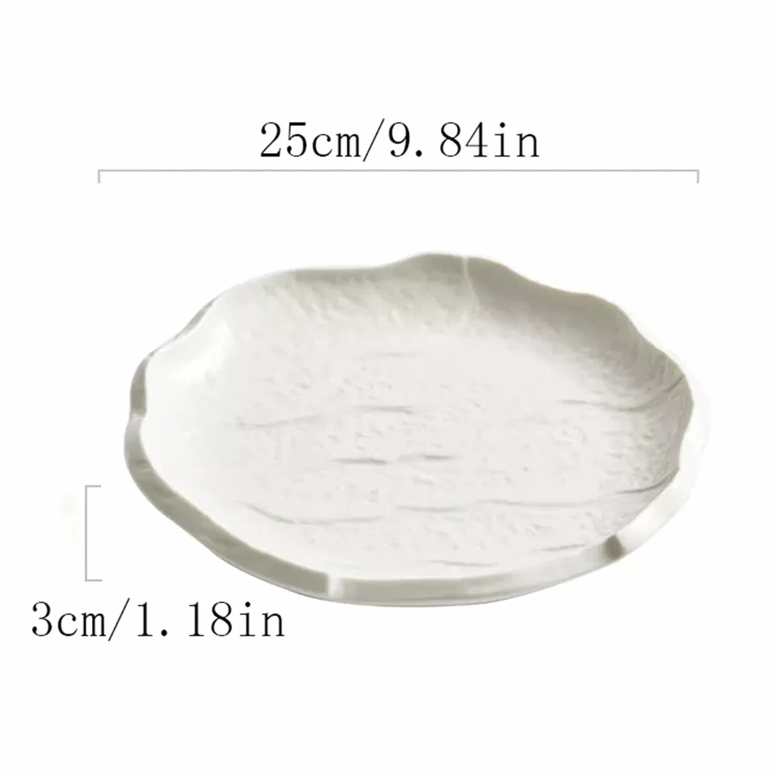 Obiadowe Talerze Chlebowe Biały talerz do jadalni Ceramiczny Nieregularny obiadowy Talerz naczyń deserowy Naczynia domowe Hotelowa kawiarnia Płaski Głęboki Talerze Kuchenne(Średni)
