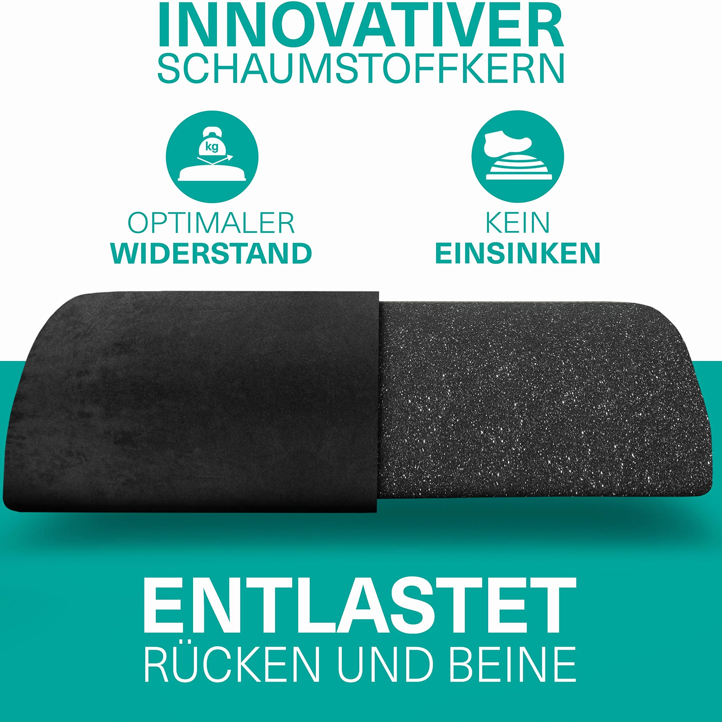 ERGOSUND® Fußstütze Schreibtisch [TESTSIEGER] - Premium Schaumstoffkern - Höhenverstellbare Fußbank [rutschfest] - Ergonomische Fußablage für das Büro & Home Office - Mit Ergotherapeuten entwickelt
