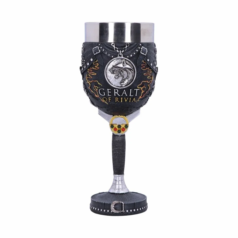 Nemesis Now Oficjalnie licencjonowany czar, Wiedźmin Geralt z Rivii, czarny, 19,5 cm