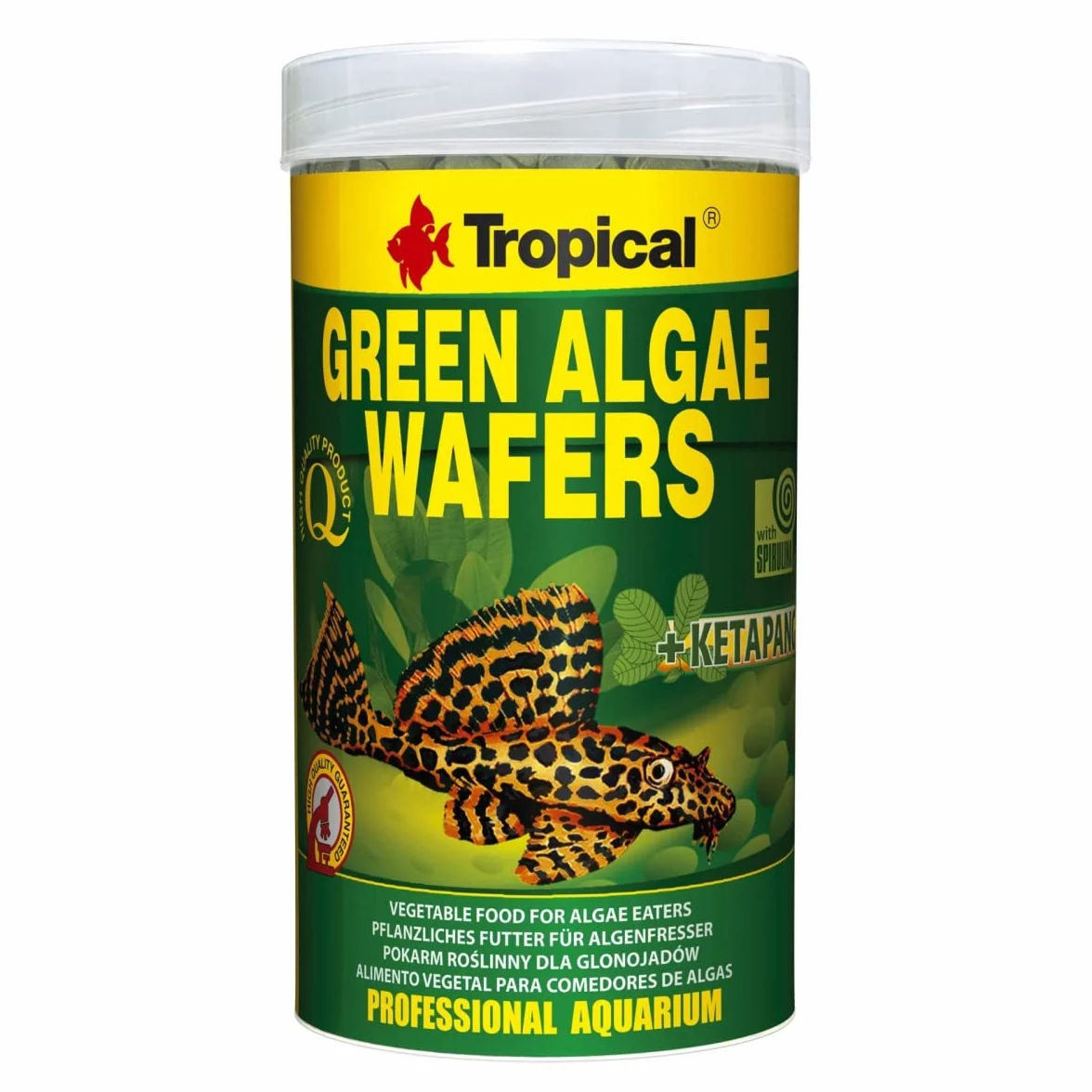 Tropical Green Wafers Karma dla Ryb, Algi, 250 ml