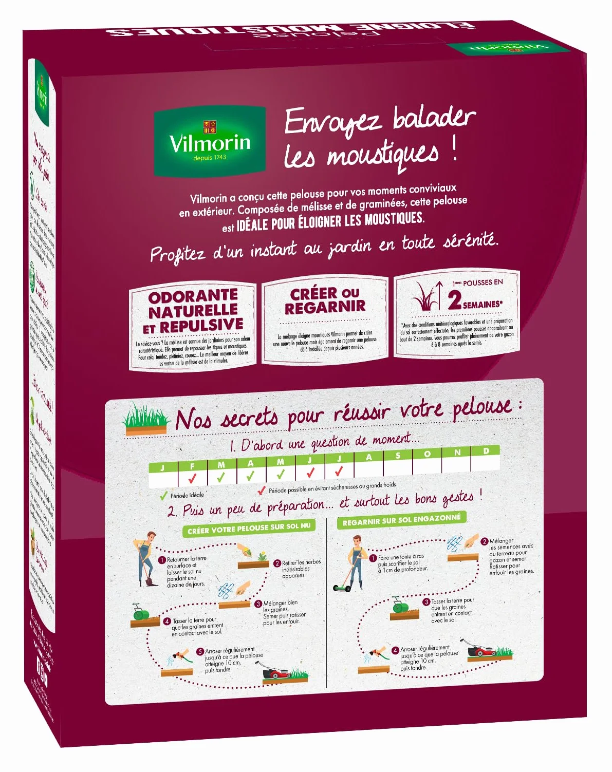 Vilmorin Trawnik na komary 2,5 kg, gęsta zieleń