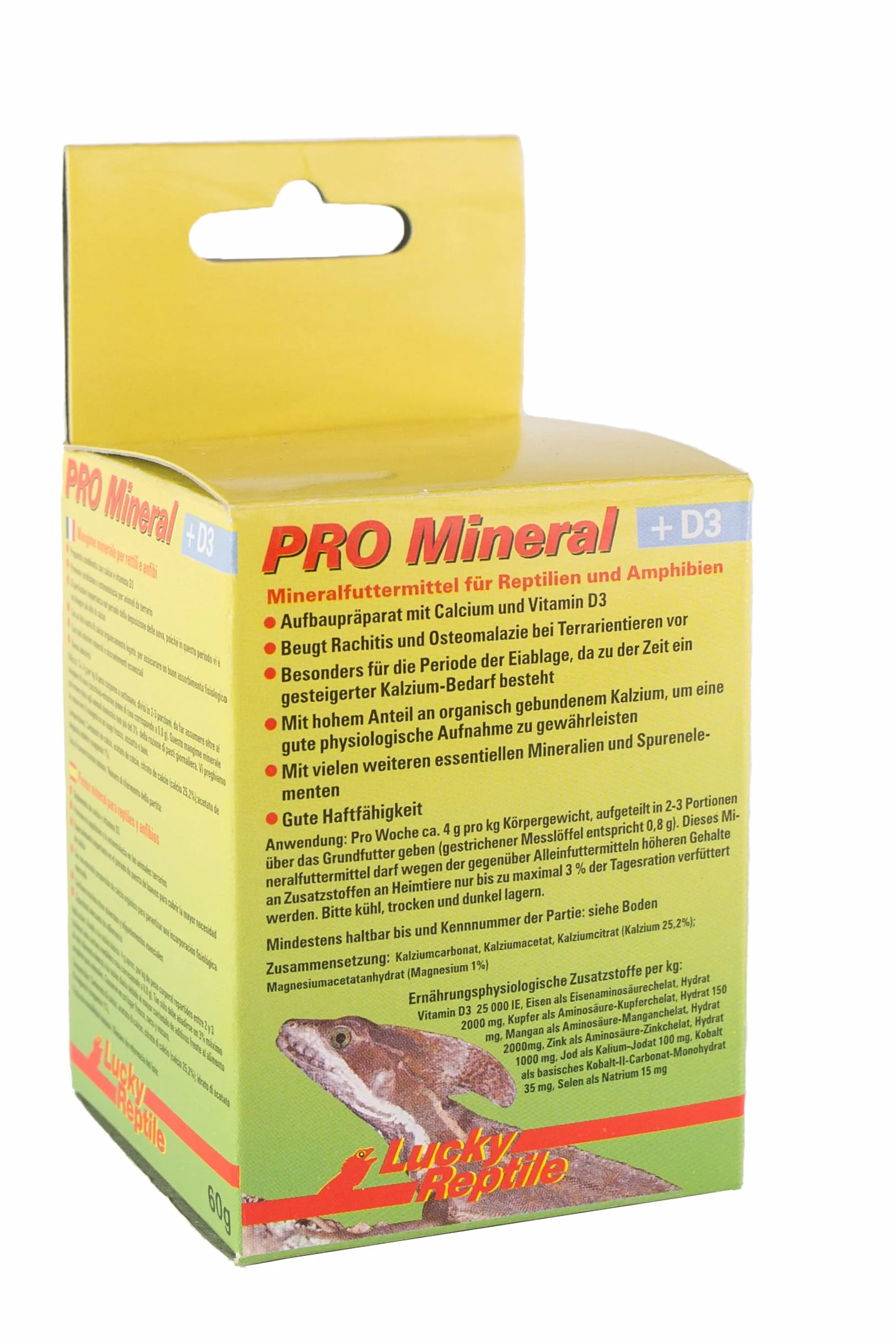 Lucky Reptile PRO Mineral + D3 60 g preparat mineralny z witaminą D3 dla gadów