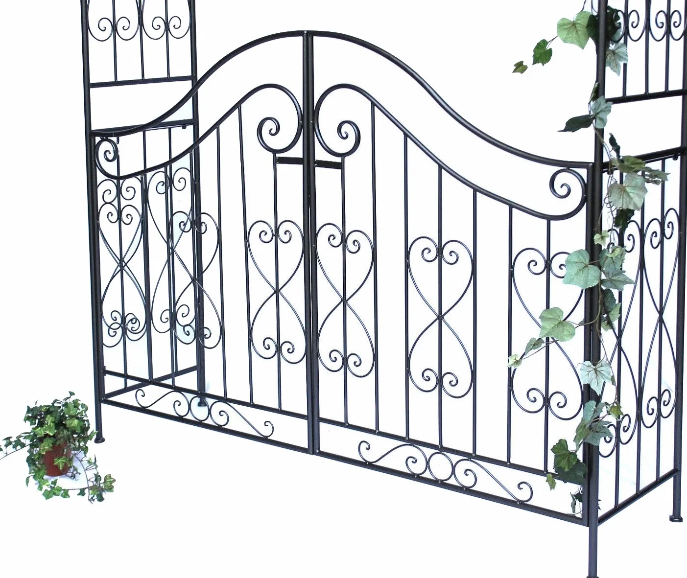 DanDiBo Łuk różany z furtką 131872 z metalu, 282 x 160 cm, pomoc w wspinaczce, pergola, pergola, pomoc w różach, rusztowanie