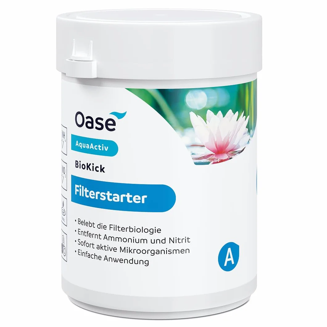 OASE 43150 AquaActiv BioKick 100 ml na 5000 l – bakterie do stawu rybnego, stawu ogrodowego do pływania