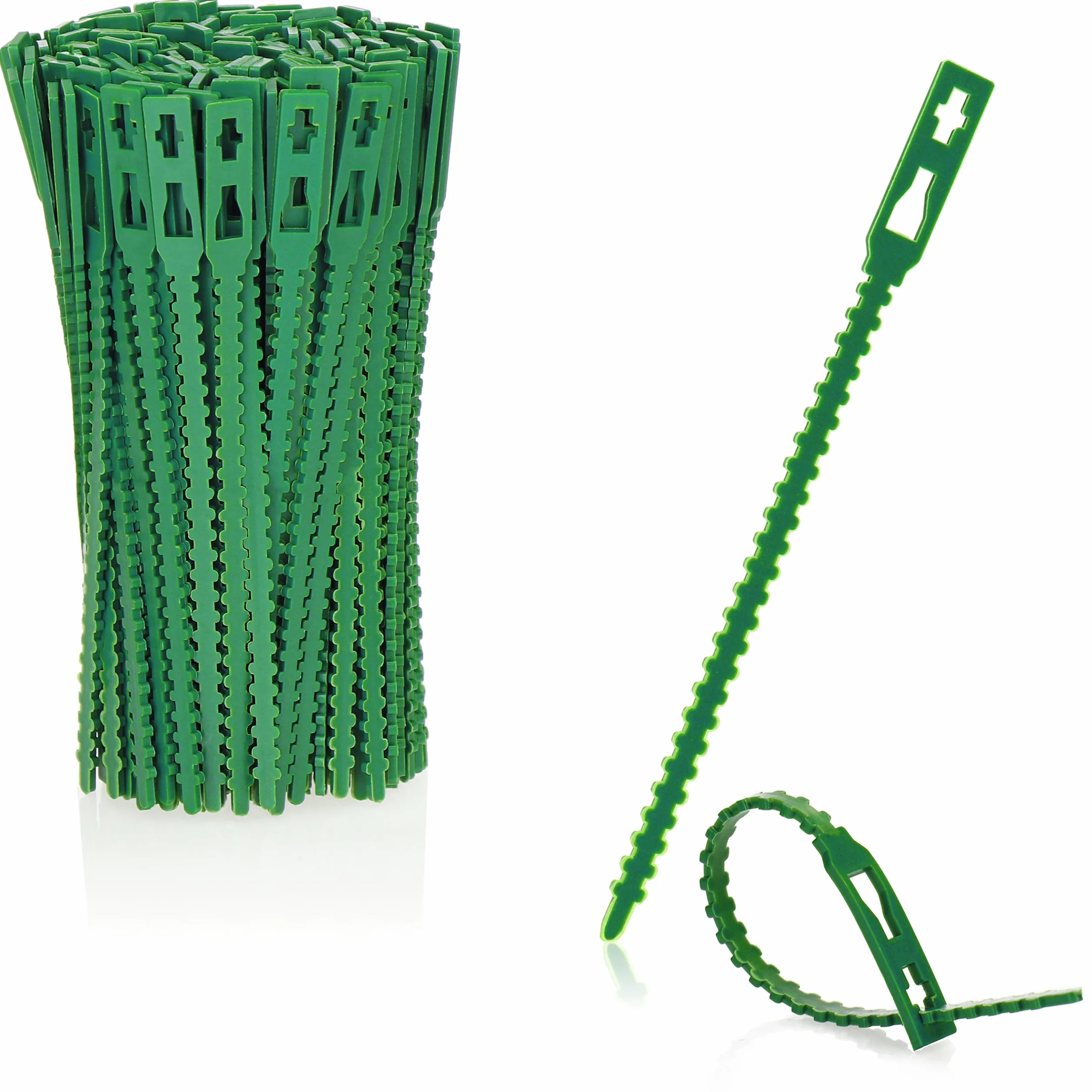 COM-FOUR® 200x Spoiwo do roslin - Spoiwo uniwersalne - Spoiwo do kwiatów, krzewów, drzew - Spoiwo skrecane - Stabilizacja roslin - 10 cm (10 centymetrów)