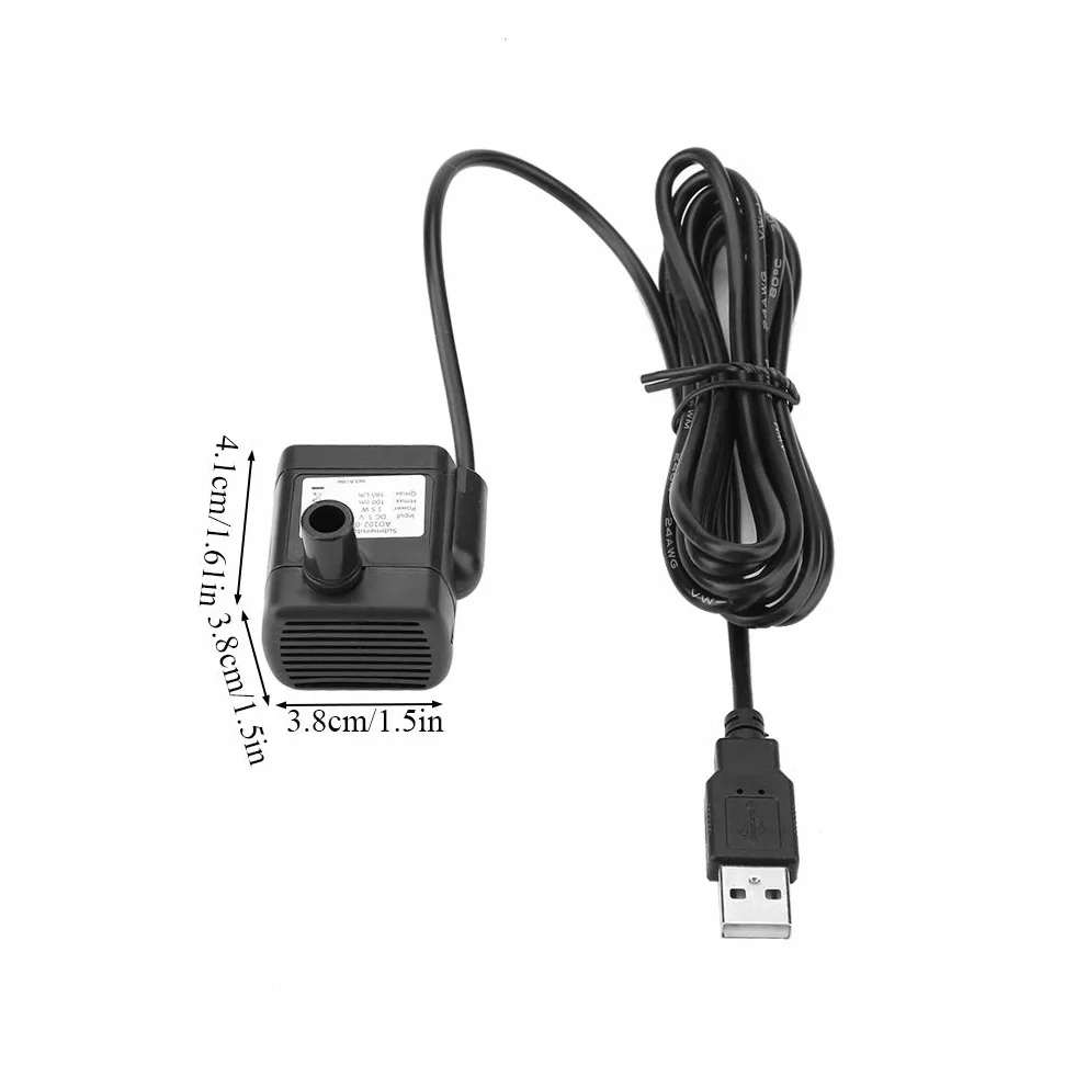 DC 5V 1,5 W USB Mini pompa bezszczotkowa pompa ultra cicha pompa obiegowa akwarium fontanna wodna strumień pompa elektryczna do akwarium akwarium