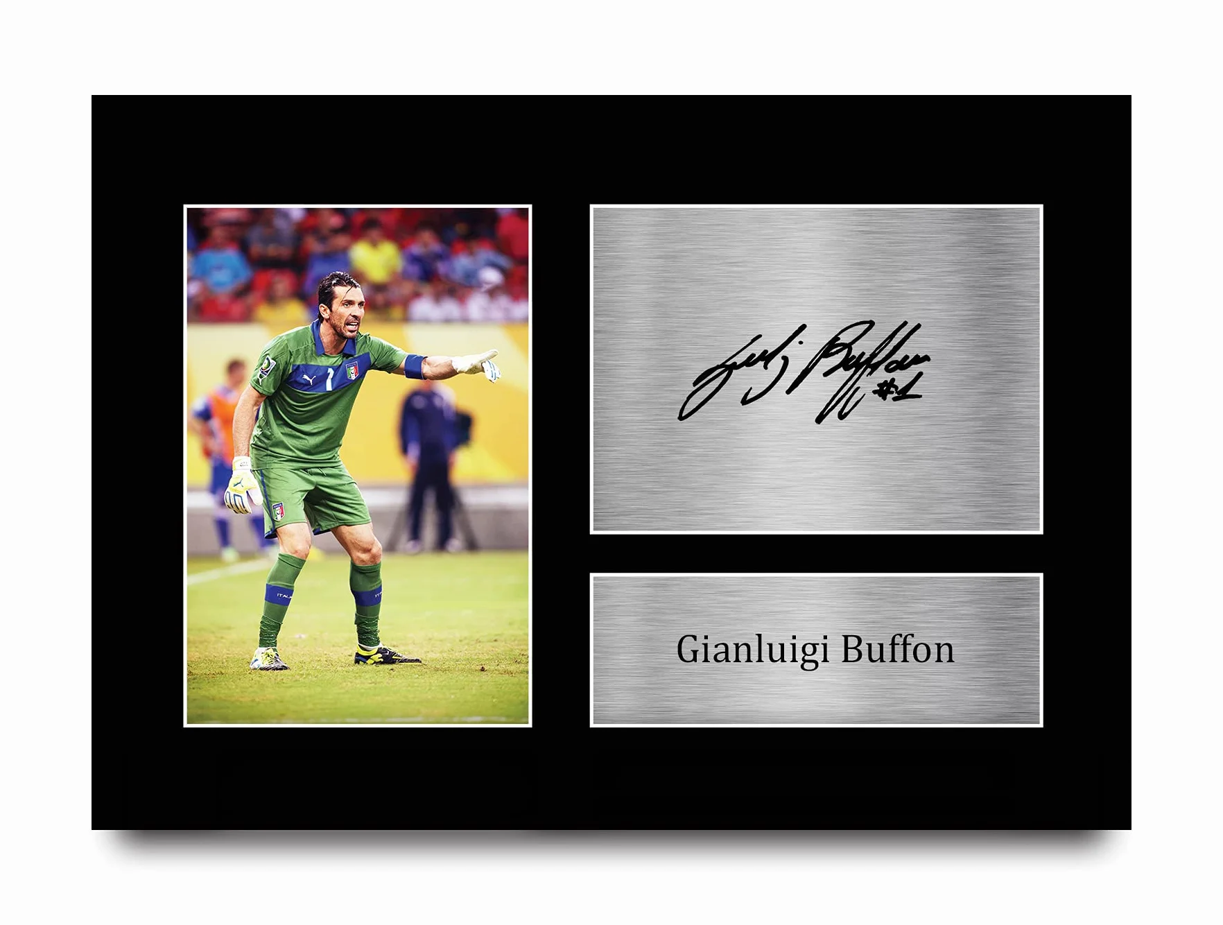HWC Trading A4 Gianluigi Buffon Italy Prezenty Drukowane Podpisane Zdjęcie Z Autografem Dla Fanów Piłki Nożnej I Kibiców