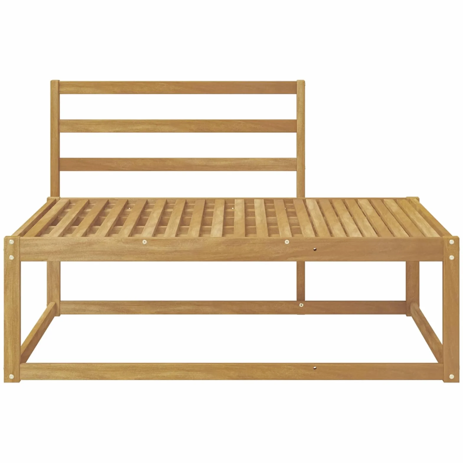 vidaXL Sofa końcowa na zewnątrz Biały 115 x 83 x 73 cm, Meble Ogrodowe na Balkon, Nowoczesny Modułowy Styl, Wytrzymały Relaks w Eleganckiej Formie