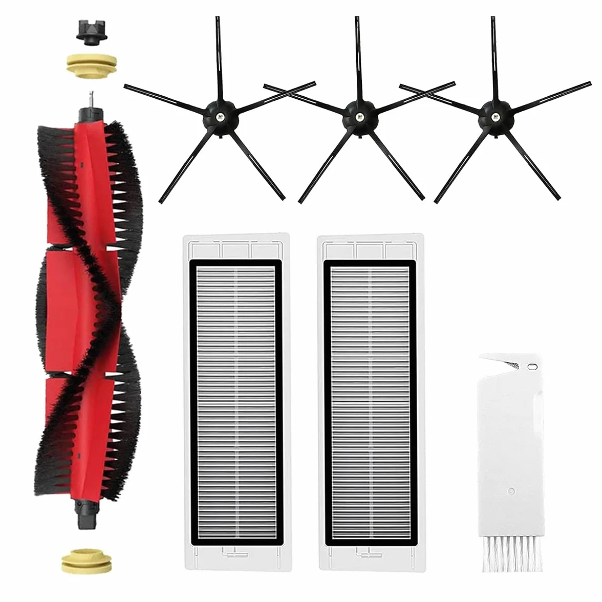 zestaw akcesoriów do Xiaomi Roborock S5 Max S6 Max S6 Pure S6 MaxV S50 S51 S55 S60 S65 S5 S6 odkurzaczy, części zamienne do głównej szczotki Roborock, filtr HEPA, szczotki boczne