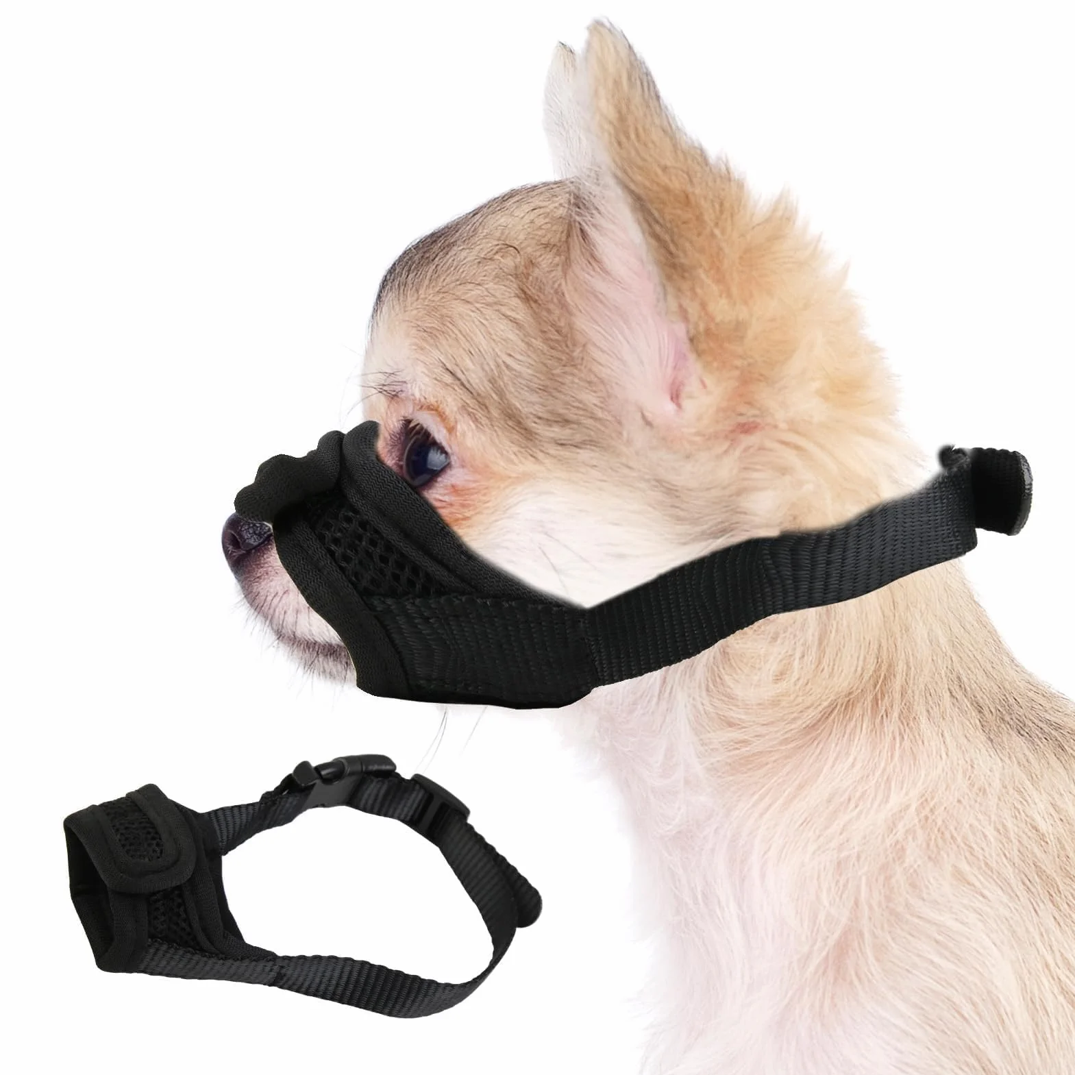 Regulowany nylonowy kaganiec dla psa anty-gryzienie XS 8-12cm Chihuahua Yorkshire Doberman Pinczer