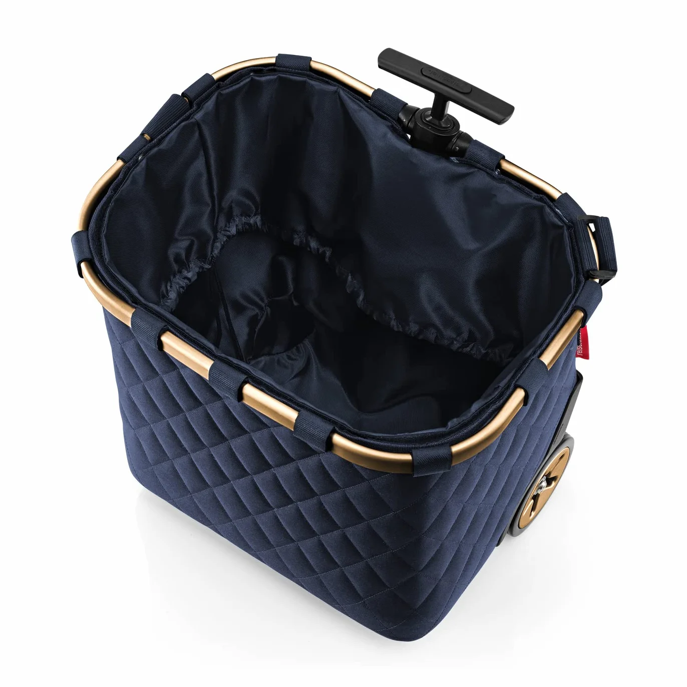 reisenthel Carrycruiser przenośny wózek na zakupy ze stabilną aluminiową ramą, paskiem na ramię i wyjmowaną kieszenią wewnętrzną z siatki, wykonany z wodoodpornego materiału, Couleur:Blue