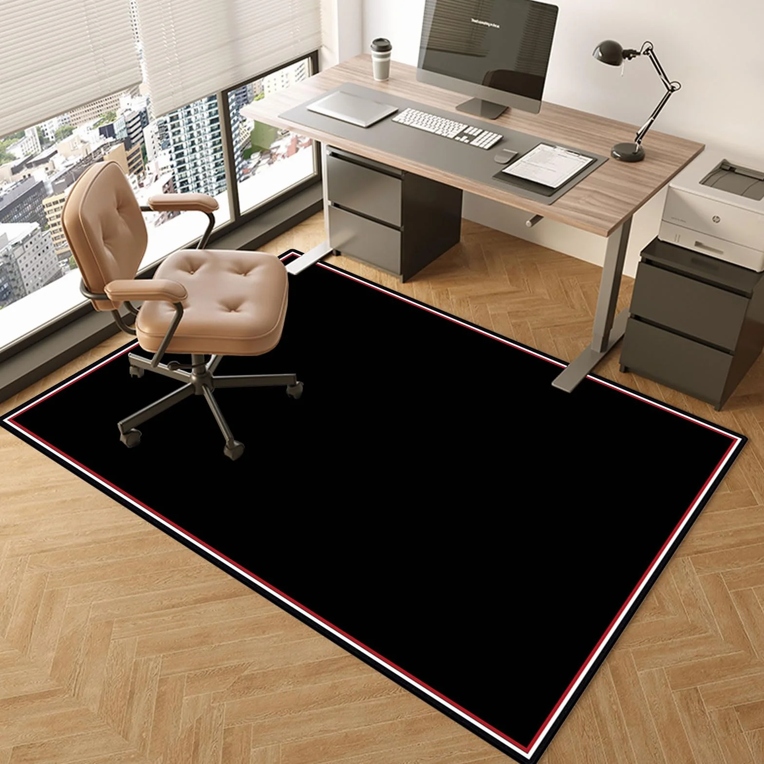 Mata pod krzesło 140 x 160 cm, Mata pod krzesło biurowe na twardą podłogę, Mata antypoślizgowa pod krzesło biurowe, Mata pod krzesło komputerowe do gier, Mata pod krzesła na drewniane podłogi, Mata