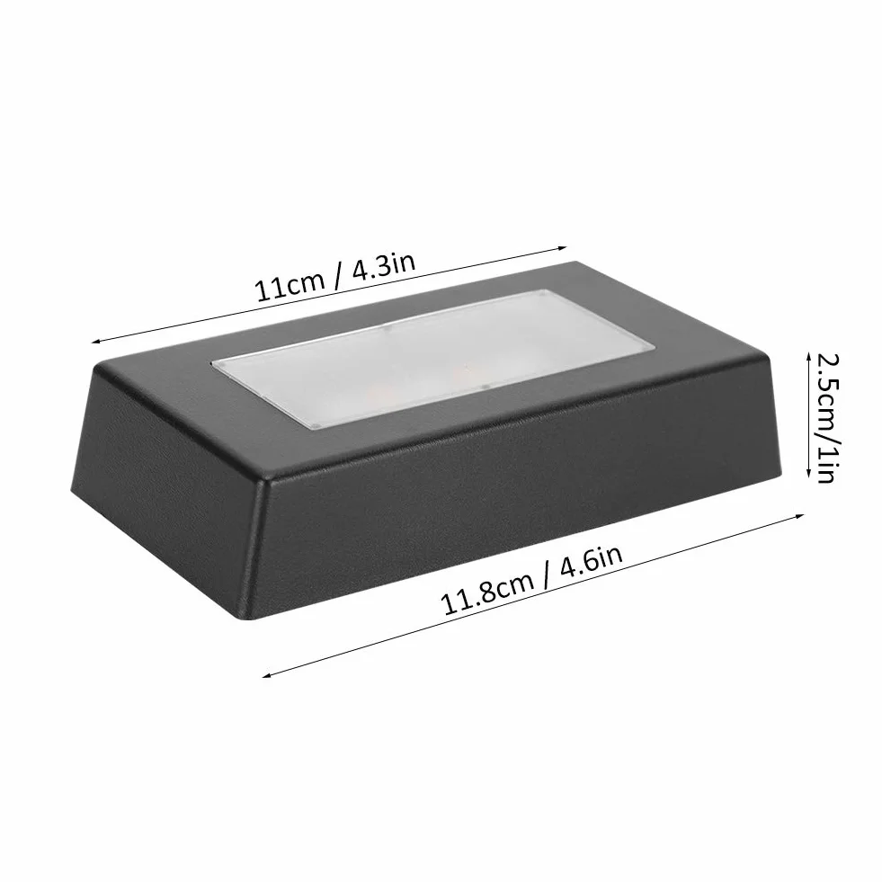 Podstawa LED, wielokolorowa szklana podstawka ekspozycyjna, podstawa wyświetlacza LED do kryształowych statuetek 3D Glass Art