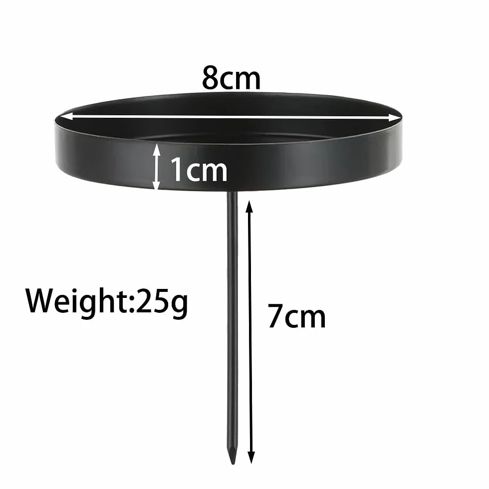 4 szt. świeczników adwentowych, 8 cm, czarny