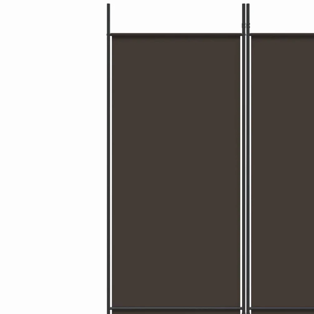 vidaXL Parawan 4-panelowy, brązowy, 200x220 cm, tkanina