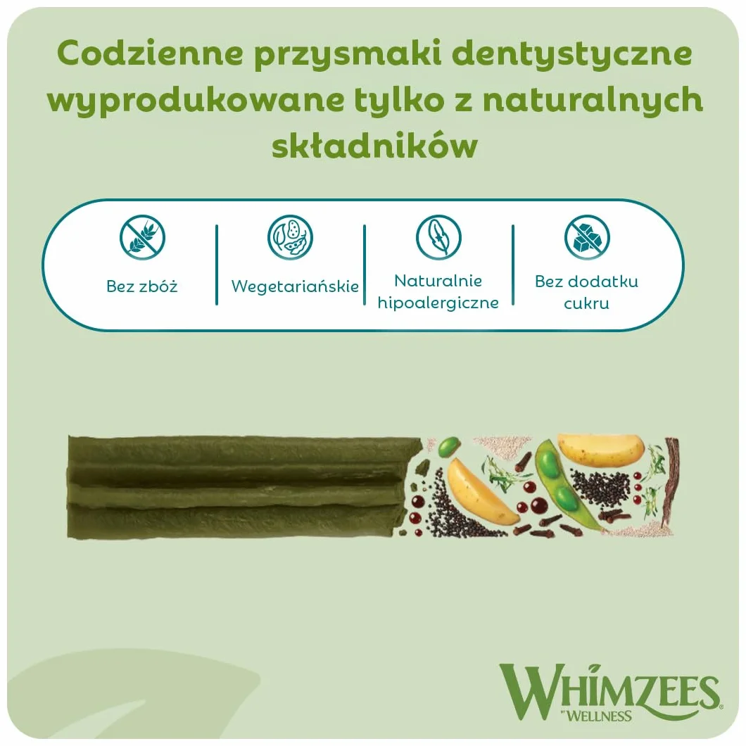 WHIMZEES Stix L, Opakowanie Miesięczne, 30 Sztuk – Rozmiar L, Gryzaki Dentystyczne dla Dużych Psów, Naturalne, Bezzbożowe, Bez Dodatku Cukru