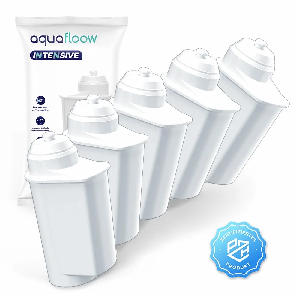 Aquafloow 5x Filtry do Wody do Ekspresu do Kawy Siemens EQ, Brita Intenza Bosch | Kompatybilny z Siemens EQ Series, EQ 6,9 TZ70003 & Bosch TCZ7003, TCZ7033, 467873 | Zamiennik Brita Intenza