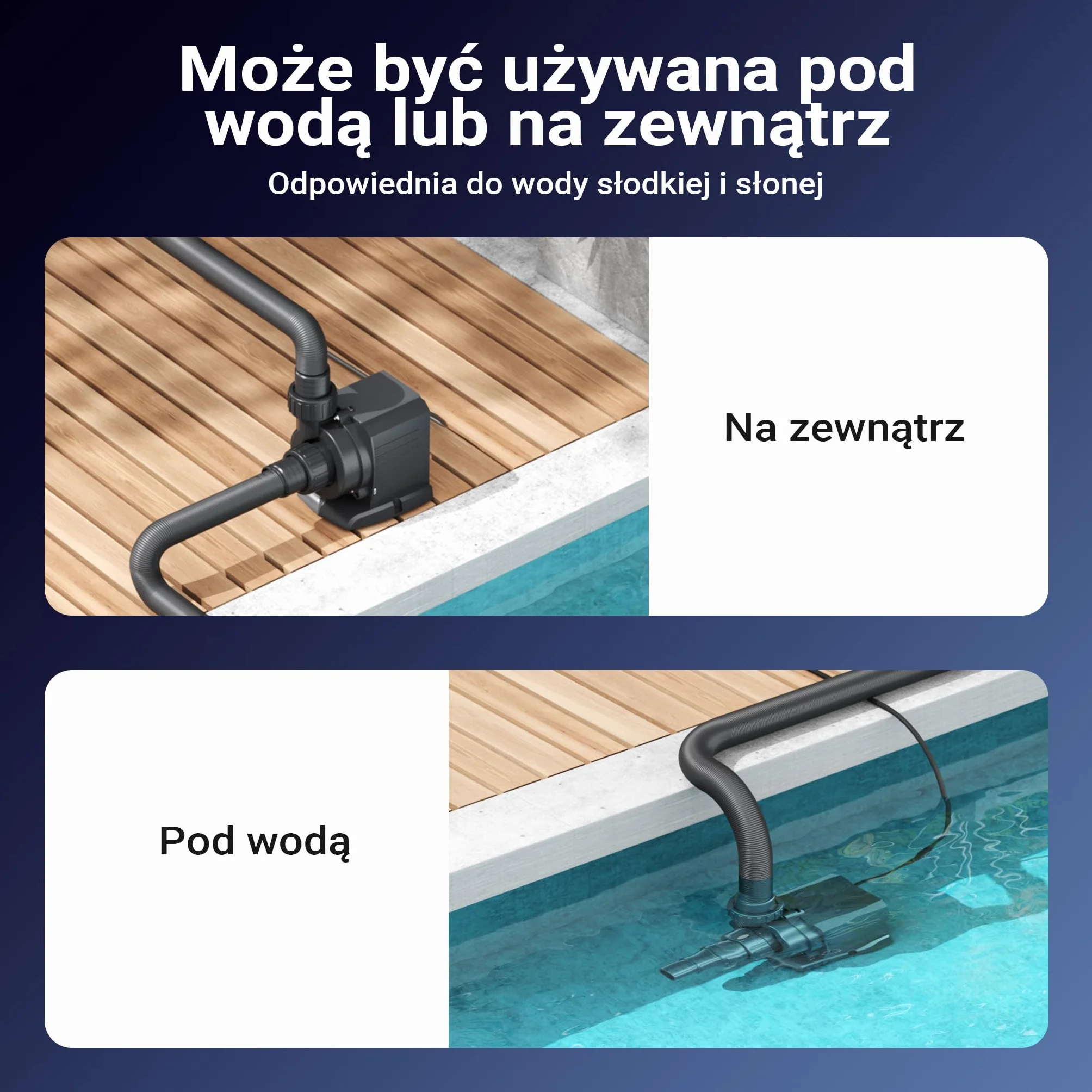 SunSun Pompa basenowa 12000 l/h, 100 W, efektywna pompa filtrująca i cyrkulacyjna do basenu, energooszczędna pompa wodna CPP-12000