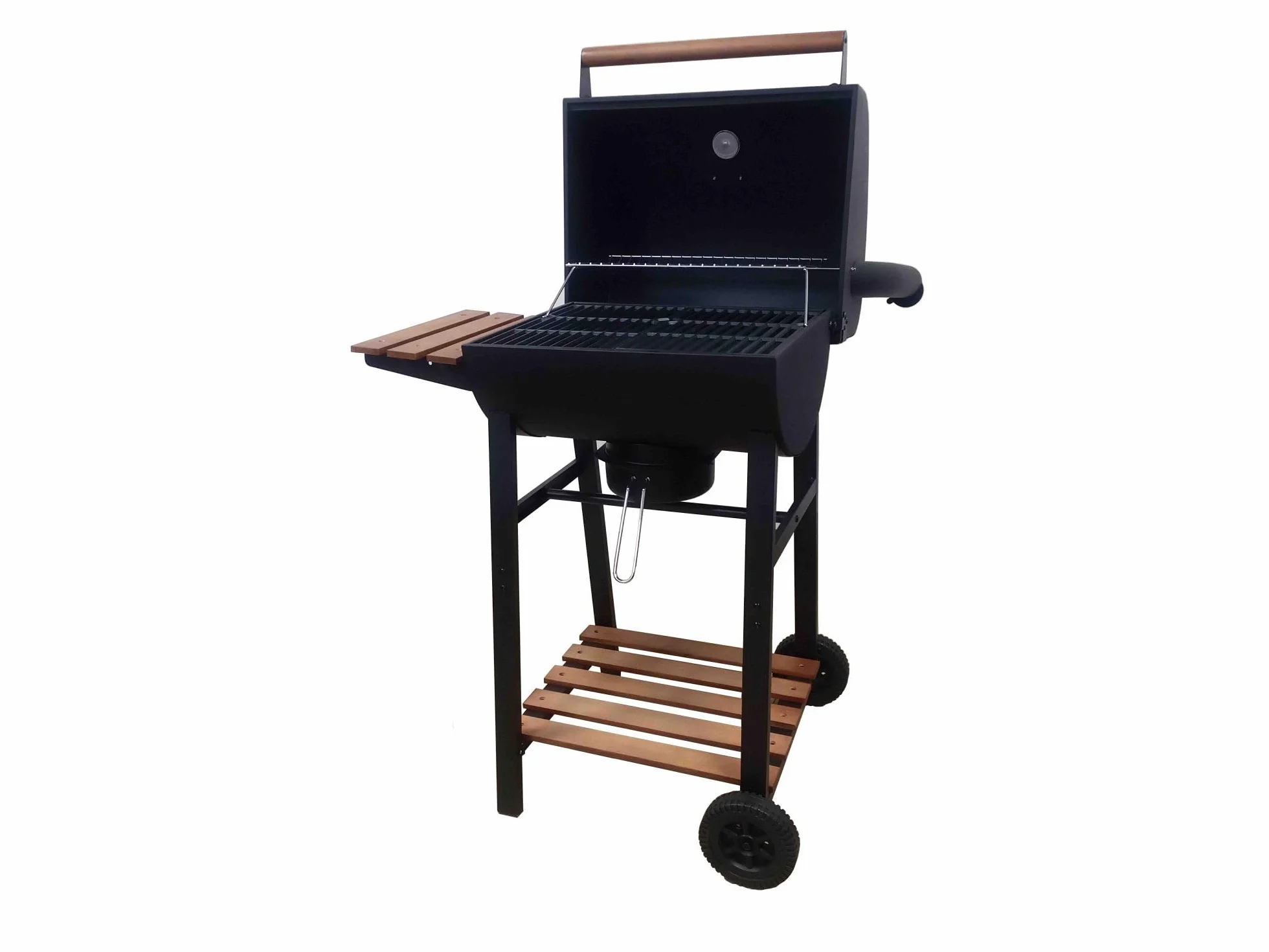 GRILL WĘGLOWY DEKRAFT BECZKA Z RUSZTEM ŻELIWNYM, DREWNO,KOMIN