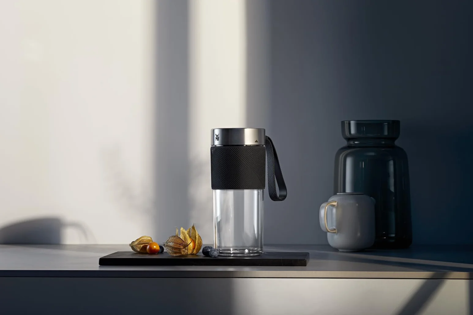 WMF Cromargan 300 ml przenośny mini mikser ładowany przez USB, urządzenie do smoothie