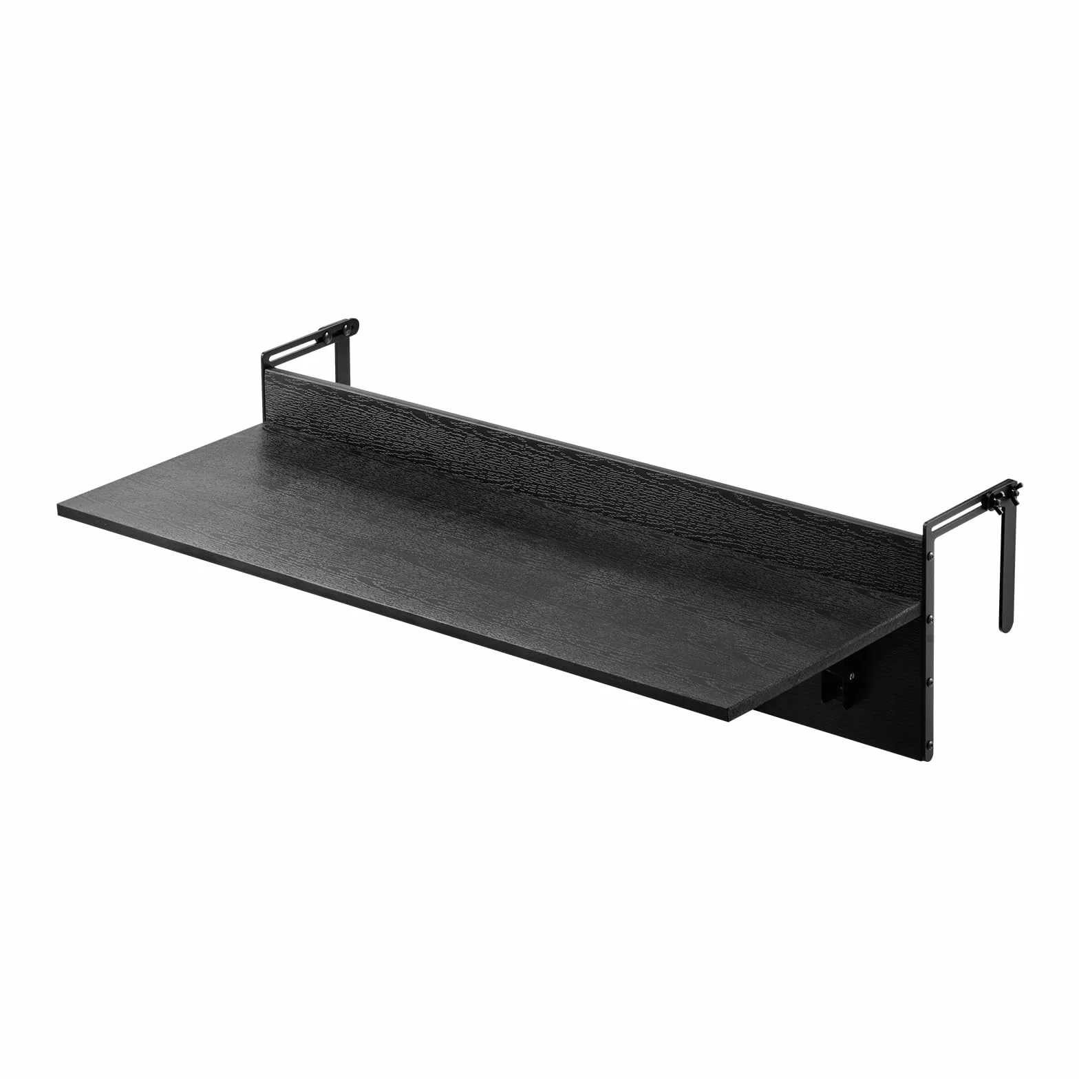 VEVOR Wiszący stół balkonowy, 30 x 81 cm, składany stół balkonowy, obciążenie 22,7 kg, pasuje do balustrady od 2,5 cm do 15 cm, do serwowania na patio i taras