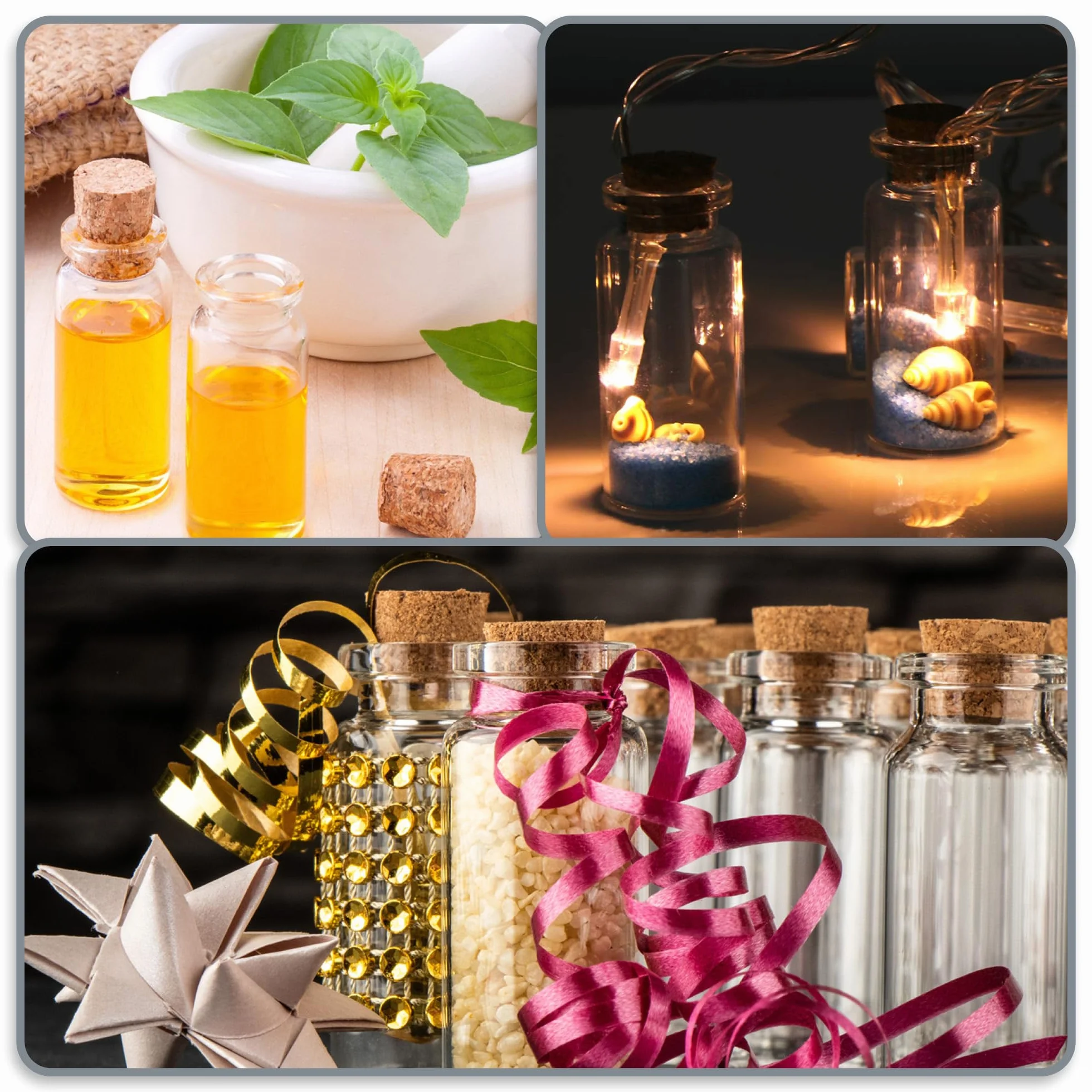 COM-FOUR® 30x sloiczki na przyprawy 10ml z korkiem, zestaw mini szklanych buteleczek, zestaw kieliszków upominkowych, przechowywanie olejków, przypraw, ziól lub herbaty (030 sztuk)