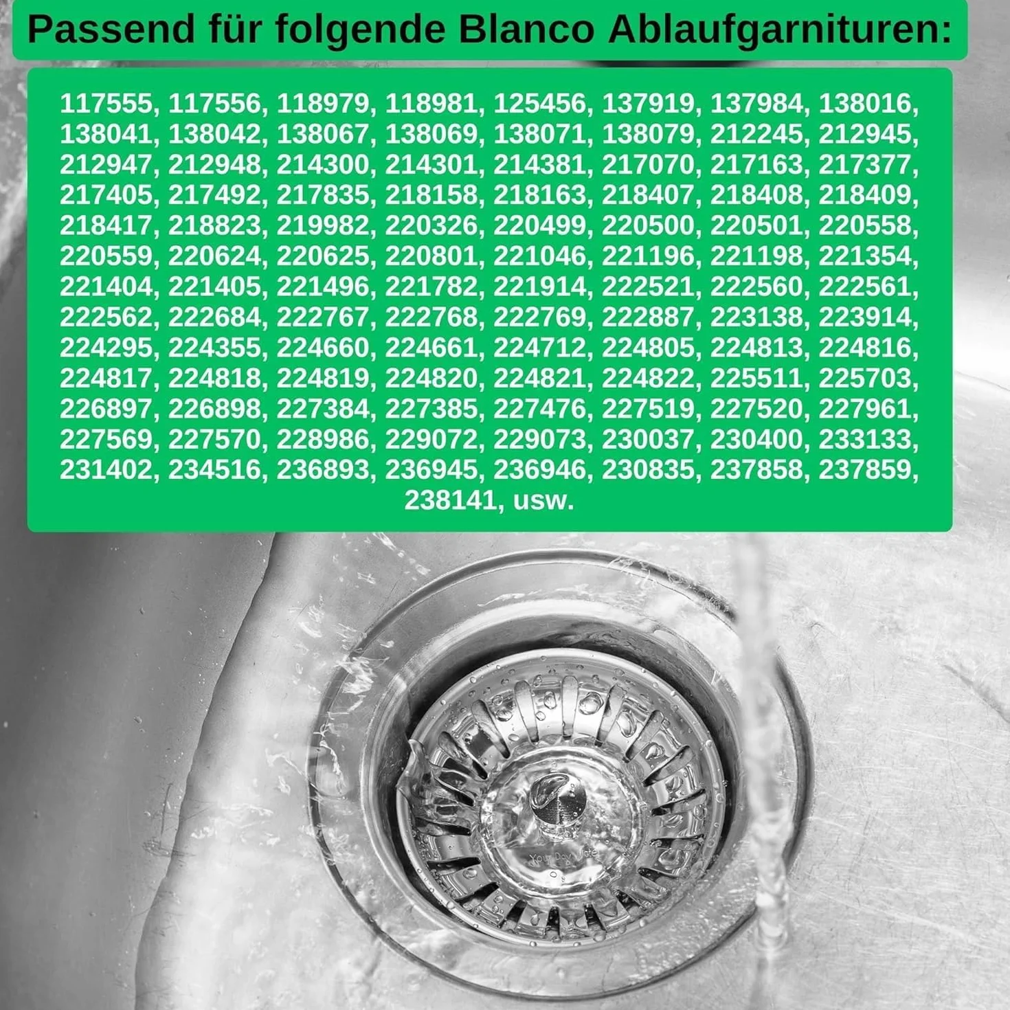 Blanco 119146 Kosz Sitkowy Część Zamienna Do Zlewu Ze Stali Nierdzewnej, Srebrny, 7.9 Cm/18 Otworów Odpływowych