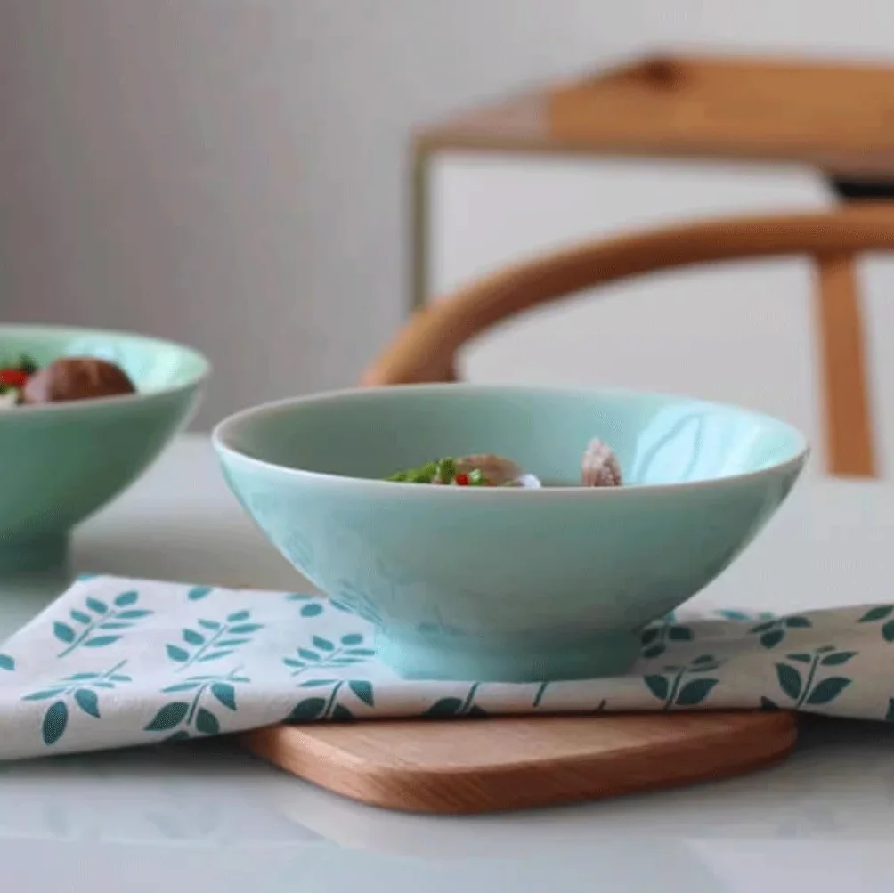 Miski do zupy miska na makaron gospodarstwo domowe duża ceramiczna restauracja makaron instant miska ramen wysokie miski obiadowe (A)