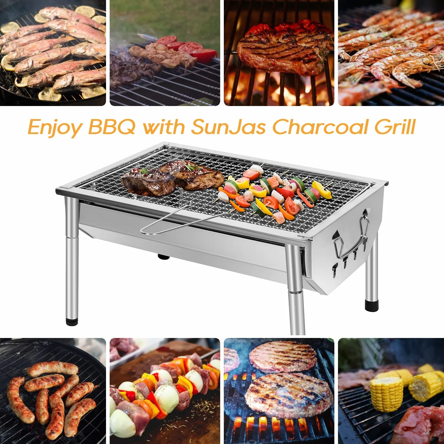grill ze stali nierdzewnej regulowany grill do demontażu przenośny grill na zewnątrz grill do ogrodu piknika kempingowego
