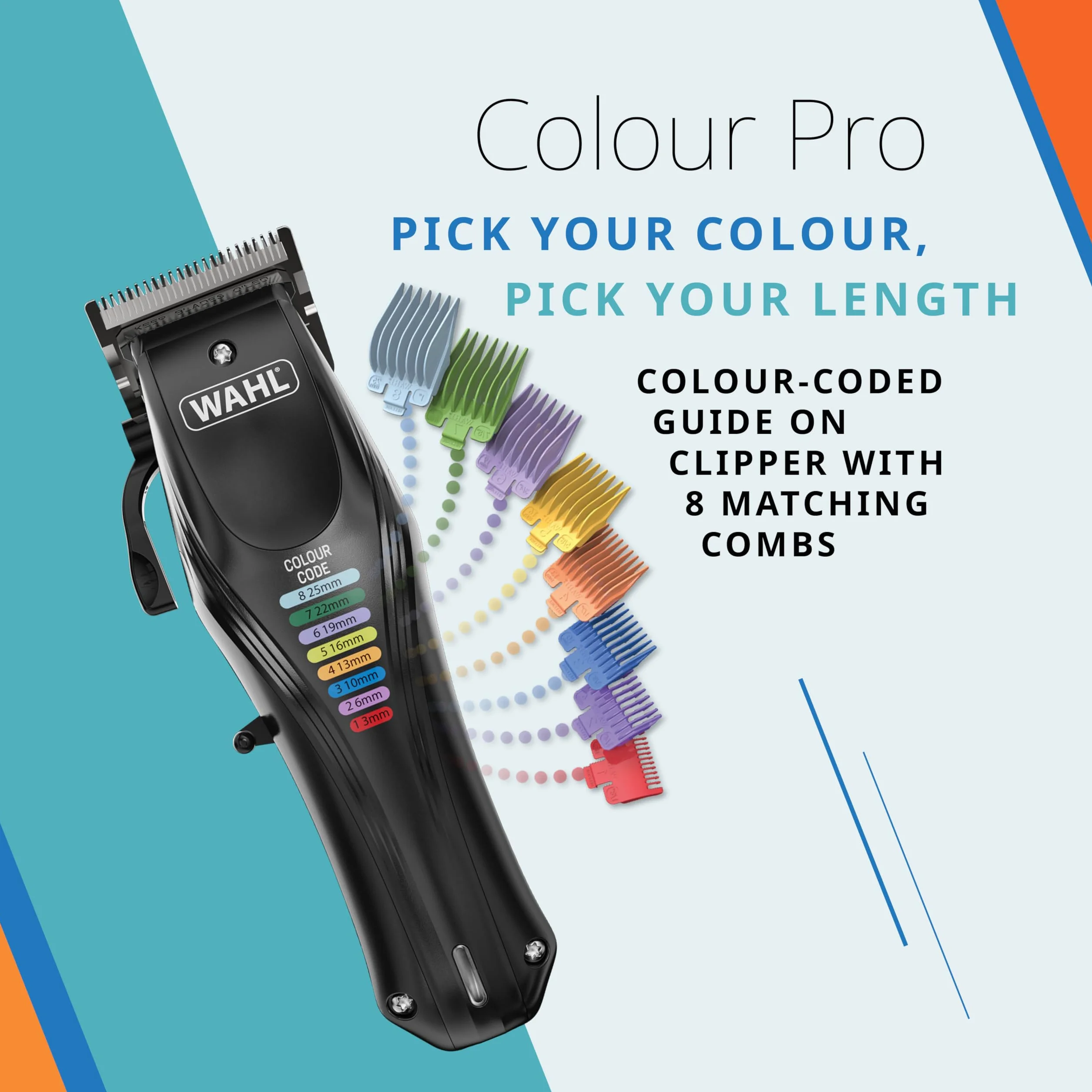 WAHL Colour Pro Maszynka do Strzyżenia Psów Akumulatorowa Cicha Przewodowa Bezprzewodowa Czarna