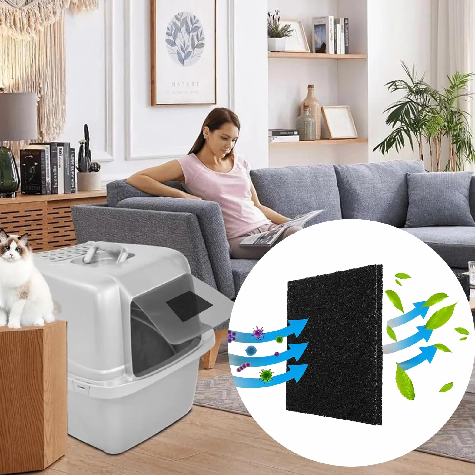 Filtr z węglem aktywnym, 10 sztuk, pojemnik na kompost, 11,5 x 10,5 cm, pojemnik na odpady organiczne, filtr z węglem aktywnym do kompostownika na odpady kuchenne, filtr zapachowy, pojemnik na