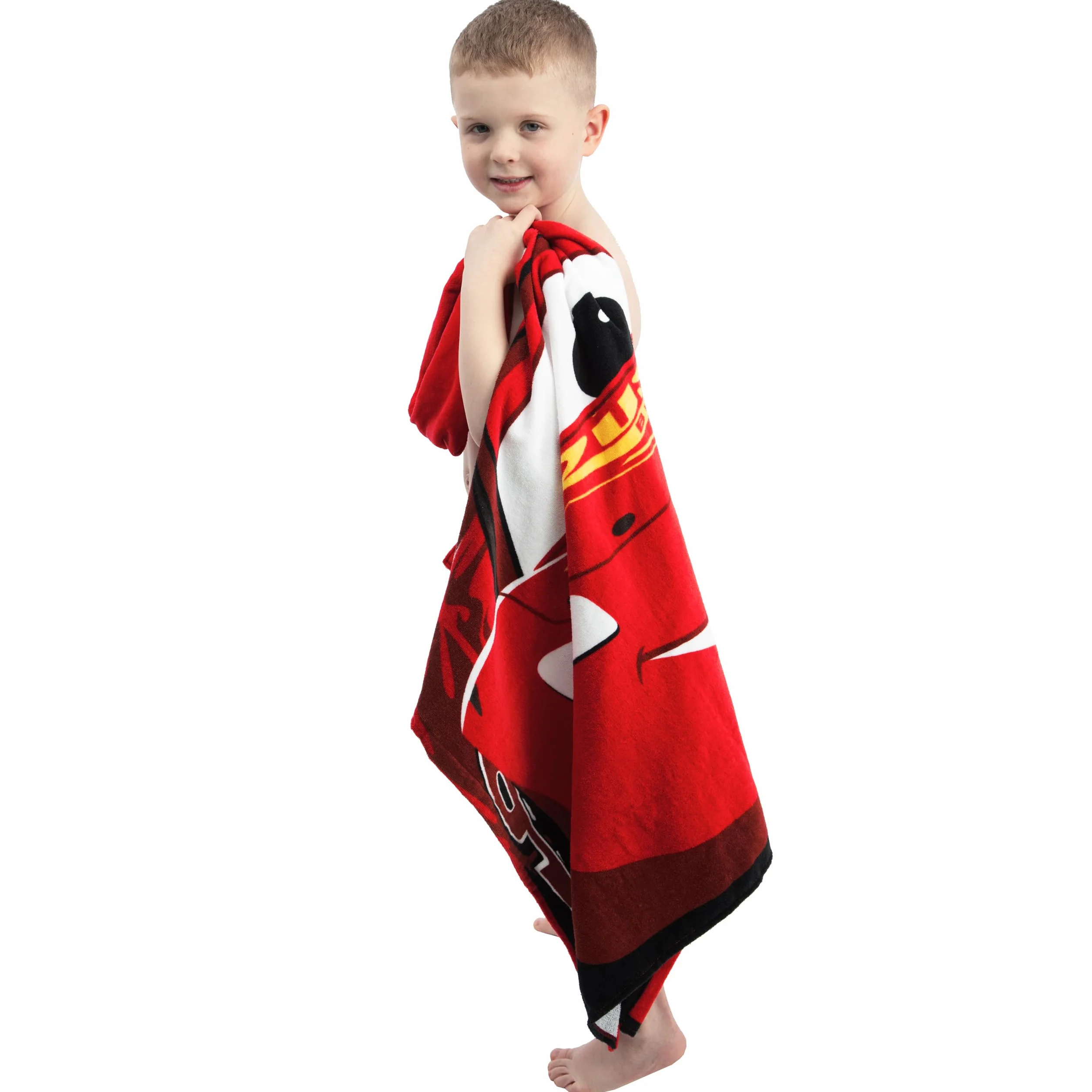 Disney Cars Ręcznik Plażowy, Ręcznik Kąpielowy Lightning McQueen Dla Dzieci, Ręczniks Z Kapturem Dla Dzieci, Czerwony One Size