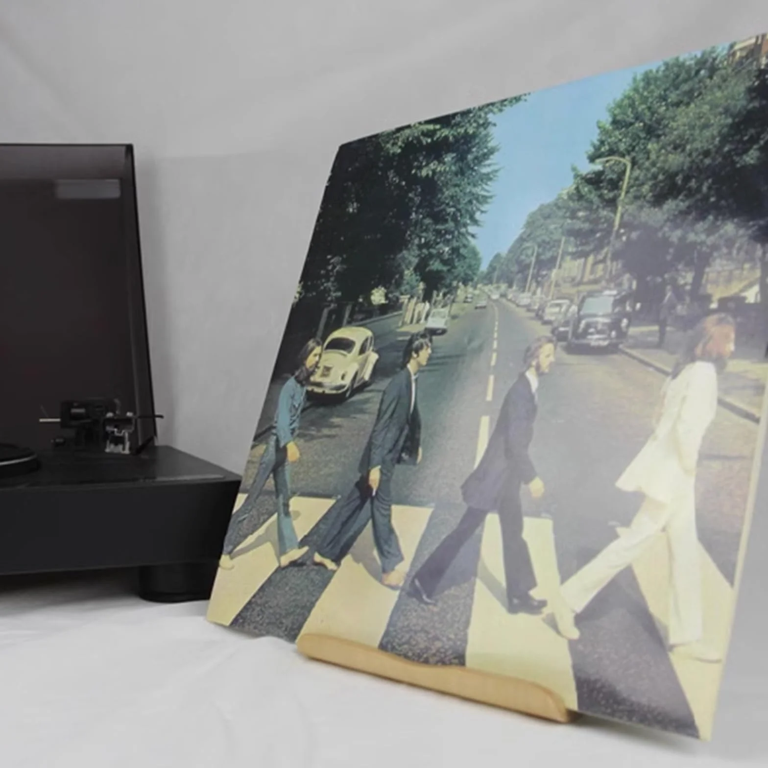 Przechowywanie płyt winylowych Półka do przechowywania płyt winylowych, stabilny drewniany uchwyt do przechowywania albumów LP, elegancki stojak wystawowy na stół do domowego biura