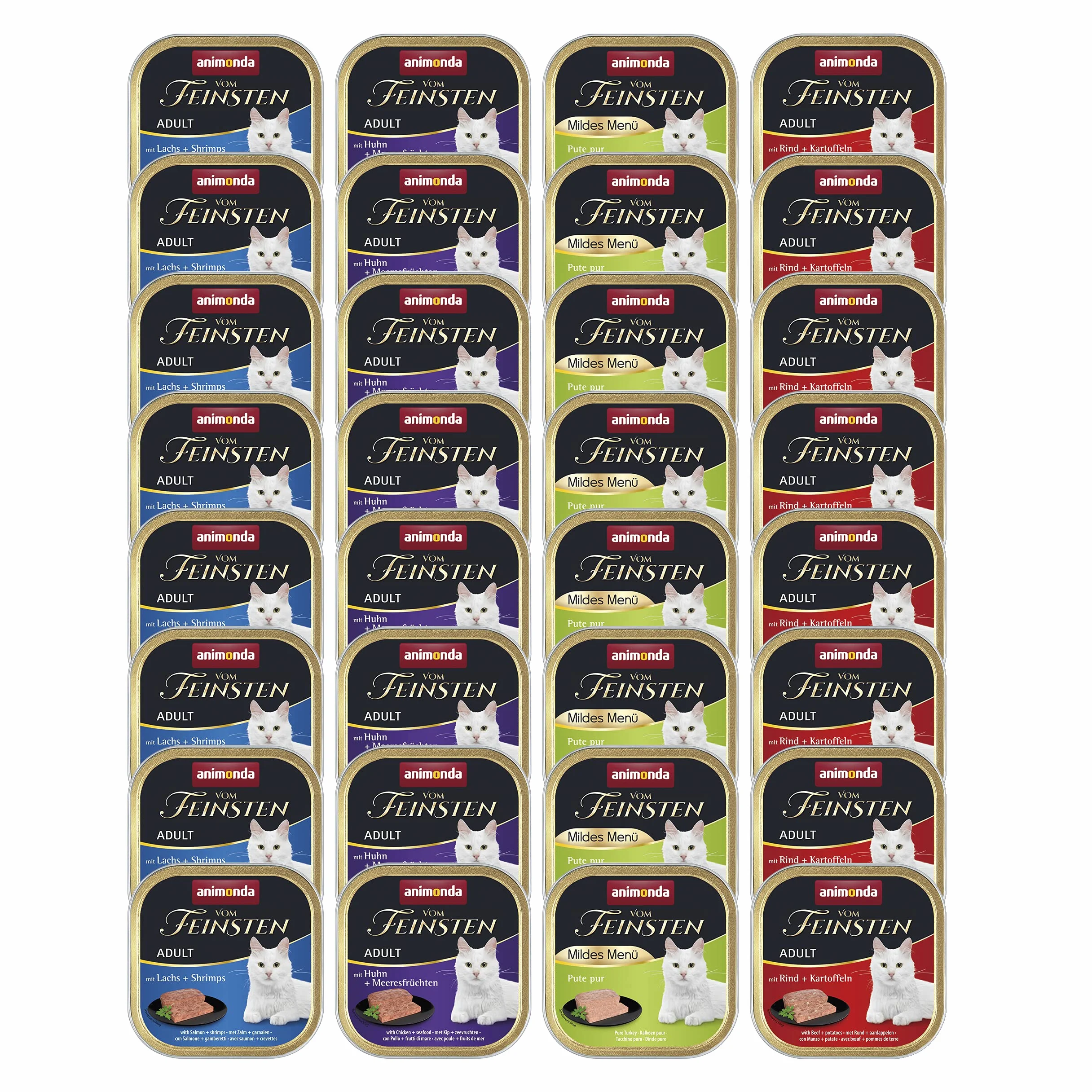Animonda Vom Feinsten Karma dla Kotów, Mieszanka Ryb/Mięsa, 32x100 g