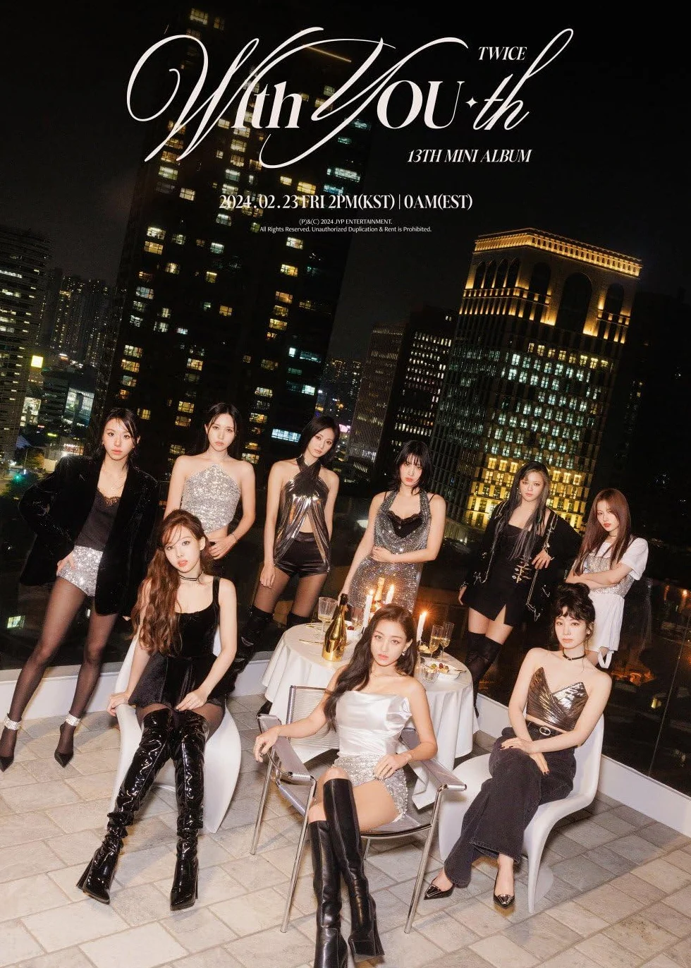 Twice with You-th 13th mini album wersja standardowa płyta CD + plakat z listami + fotoksiążka + fotokartka + 3 zdjęcia + film fotokarta + naklejka + śledzenie uszczelnione TWC (zestaw