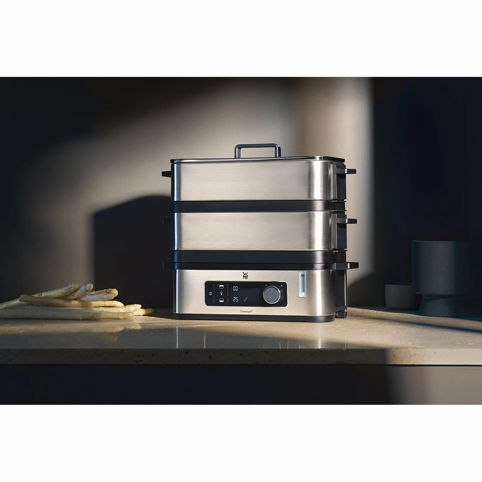 Wmf 415090011 Parowar, Czarny/Srebrny, 30L