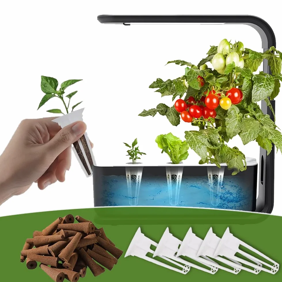 Zestaw 50 hydroponicznych systemów do uprawy, 25 gąbek do wzrostu, 25 sztuk koszy hydroponicznych, do systemów uprawy hydroponicznej, do hydroponiki, ogrodu