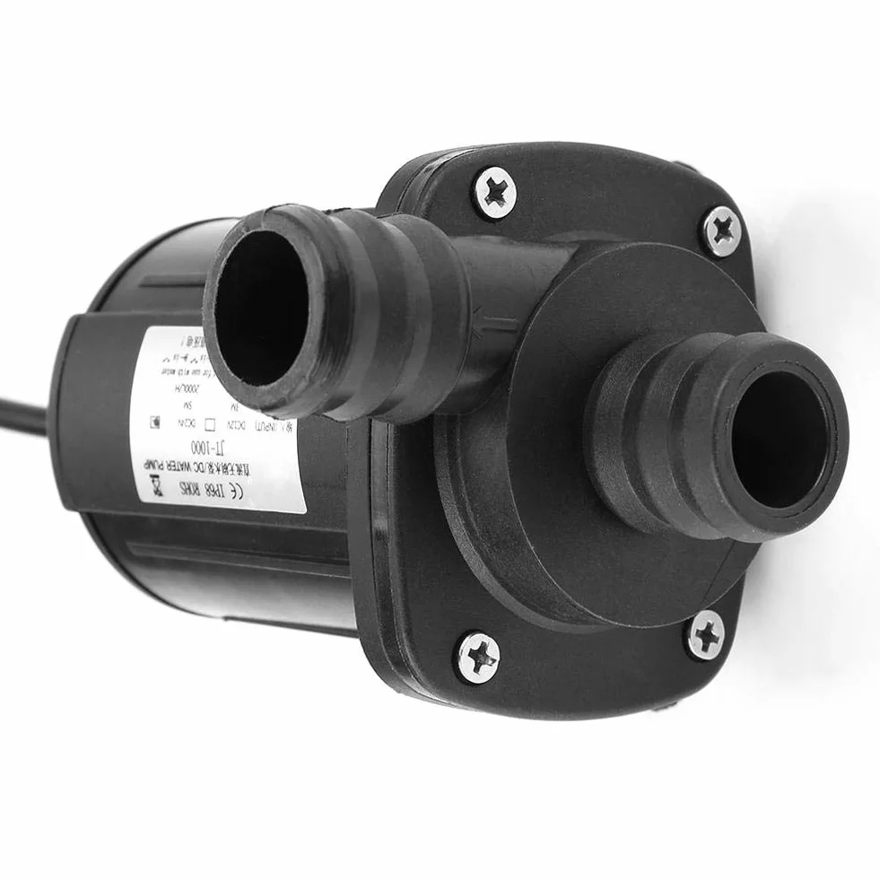 Zwiększona pompa wodna, wytrzymała, trwała, trwała mini regulowana prędkość bezszczotkowa 1500L / H JT-1000A-12 20mm pompa wodna doładowania 12 V -40 ℃ ~ 100 ℃