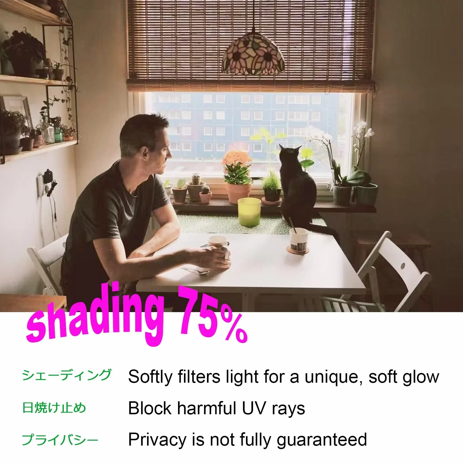 Duchunsheng Naturalne bambusowe rolety, zasłony prywatności na balkon i patio, łatwe w montażu, idealne do ogrodu, na zewnątrz, stylowe bambusowe dekoracje okienne