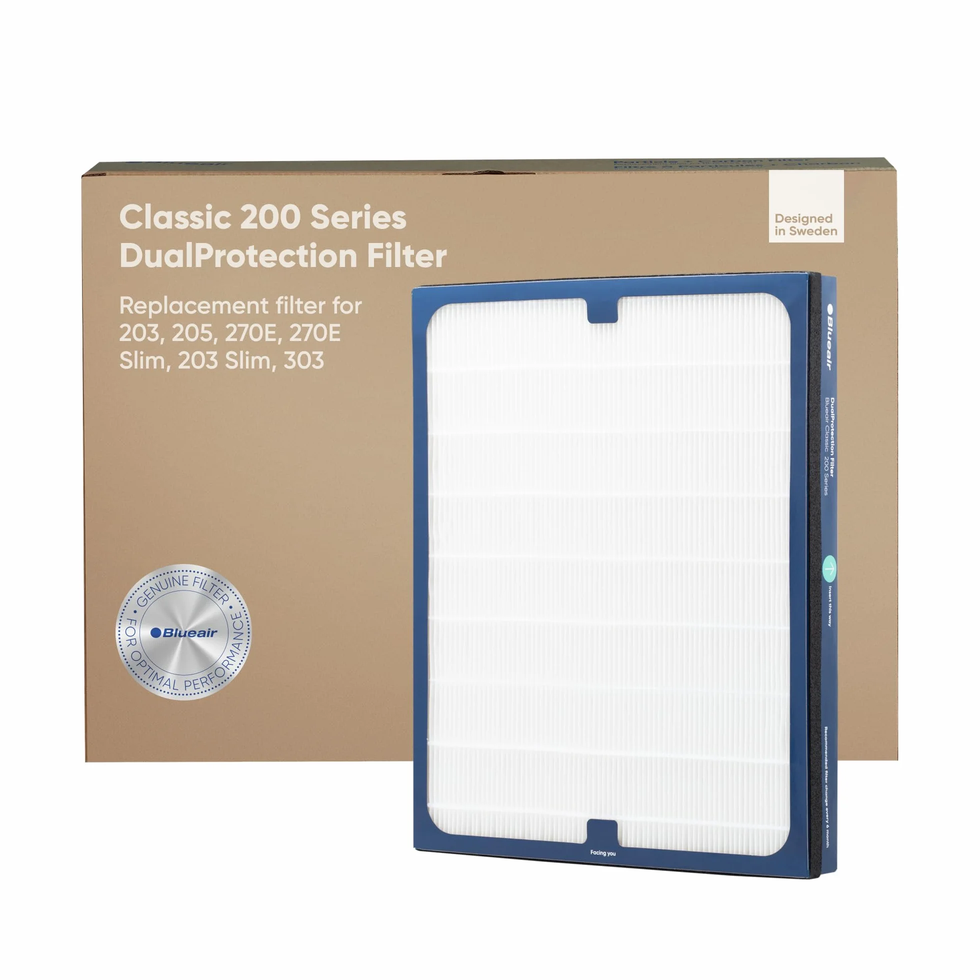 BLUEAIR Oryginalny filtr DualProtection Classic serii 200; pasuje do Classic
