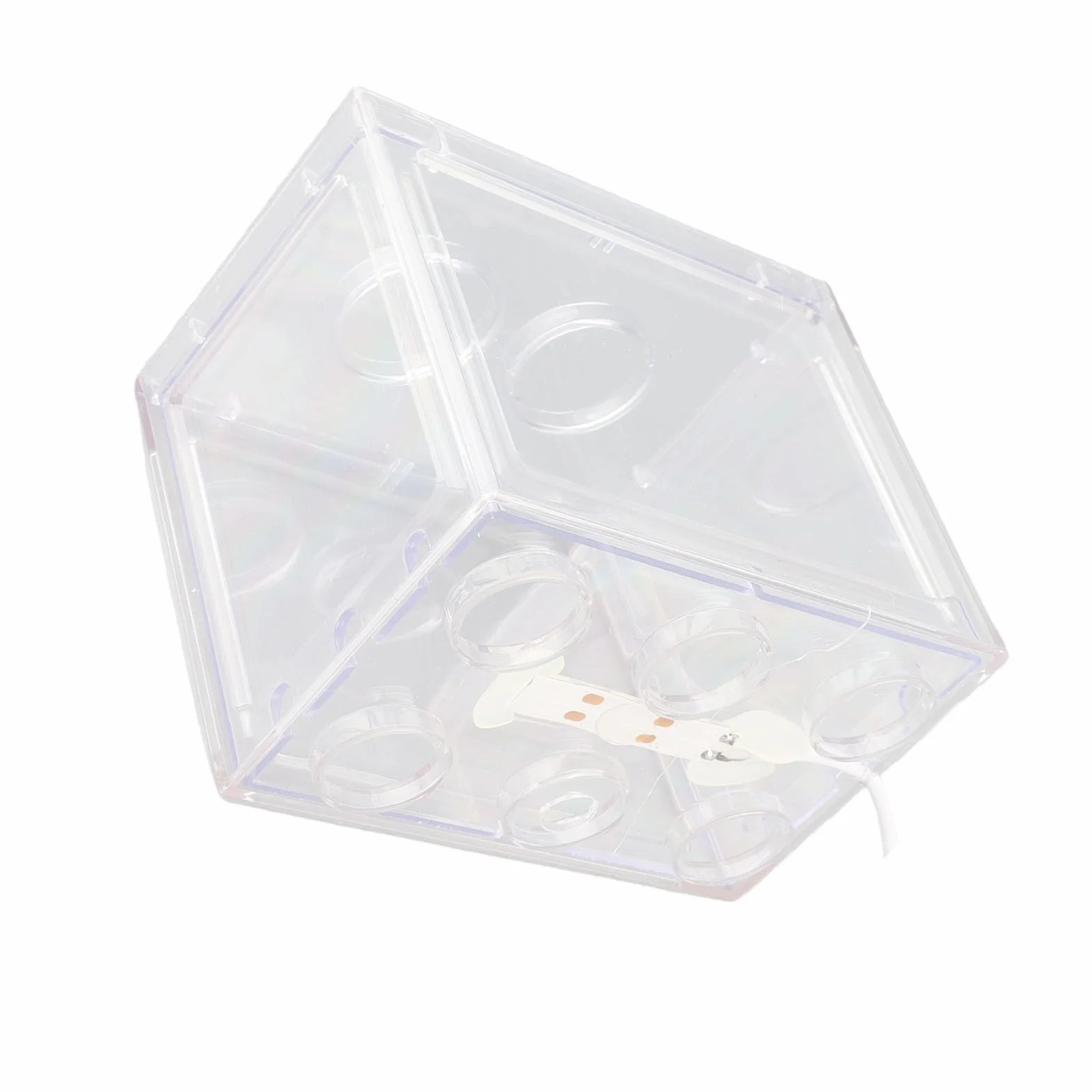 Akwarium Akwarium Akwarium Mini Akwarium Światło LED USB Akwarium Wystrój akwarium na pudełko Biurowy stolik do herbaty (przezroczysty)
