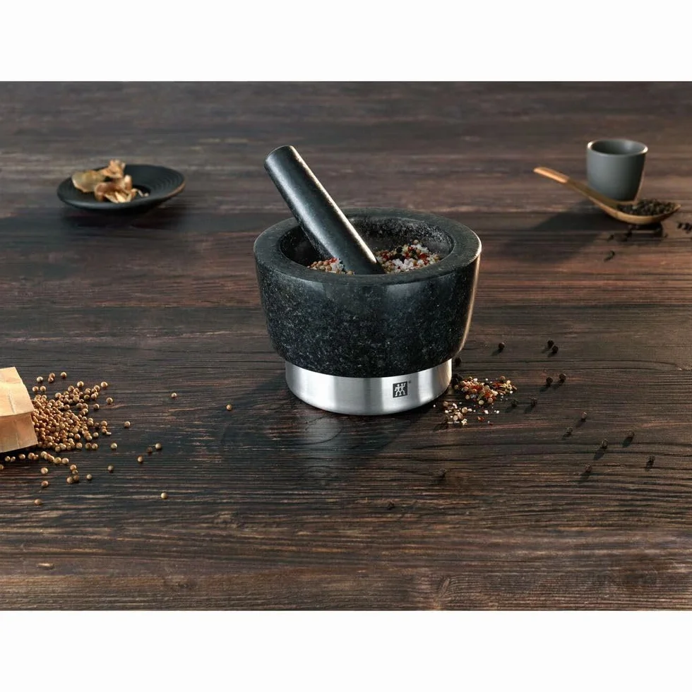 Zwilling Spices Mörser mit Stößel, ƒËœ 11 cm, Granit, Schwarz, 15 cm