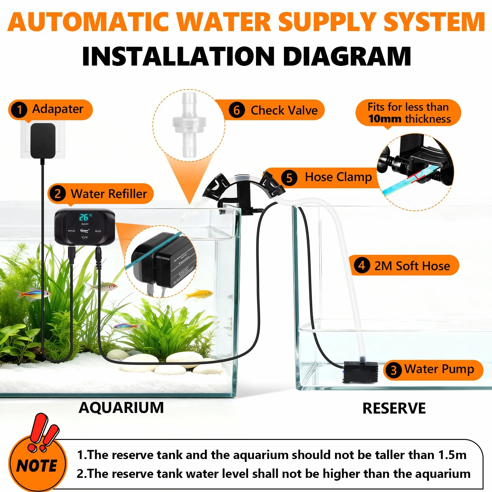 hygger Automatyczny system uzupełniania akwarium ATO