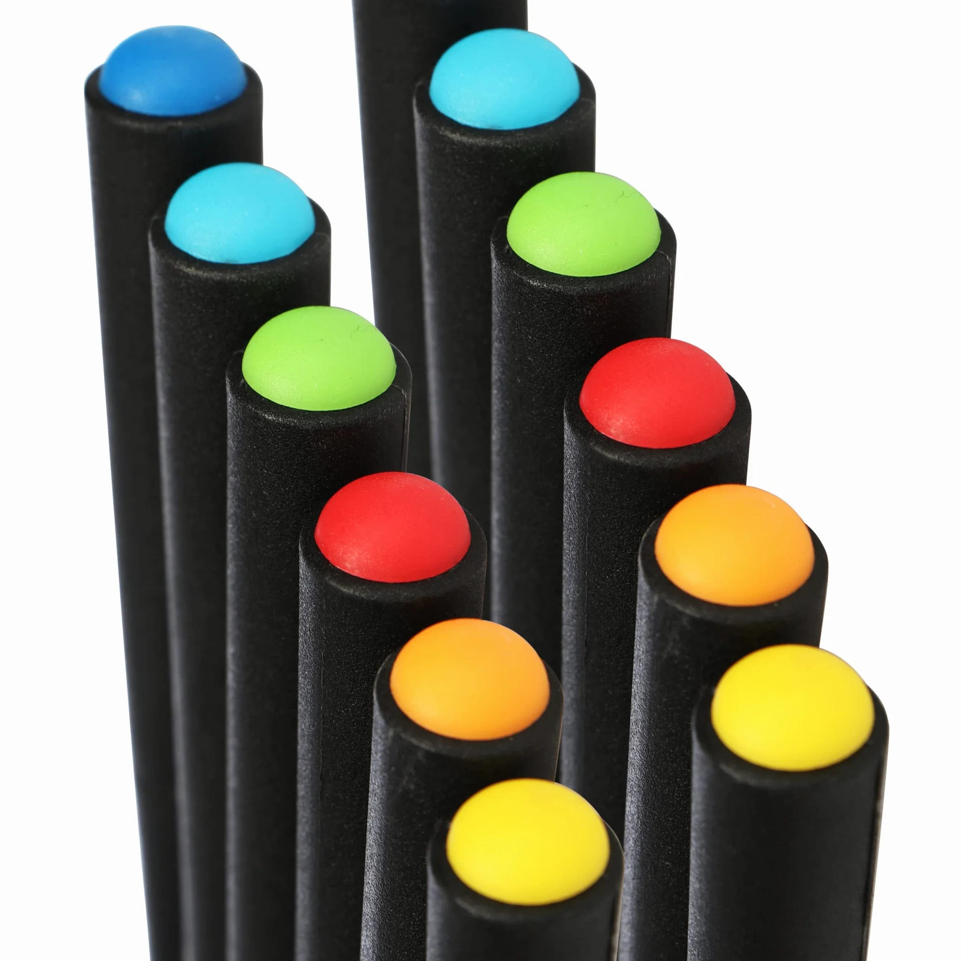 COM-FOUR® 12x Widelce do fondue ze stali nierdzewnej - 6 kolorów sztućce do fondue - metalowe szaszłyki do fondue z tworzywa sztucznego (12 sztuk - plastikowy uchwyt)