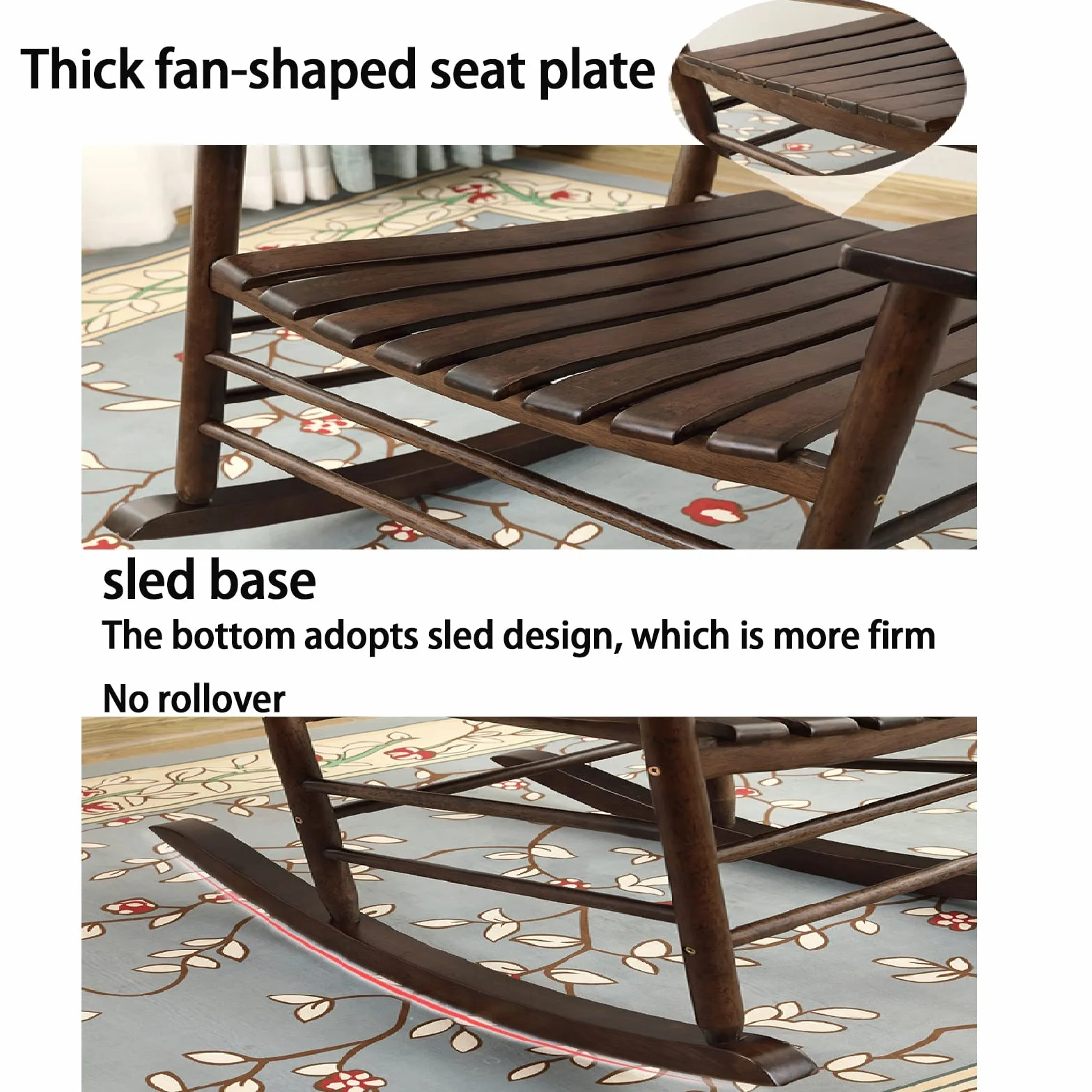 Rocking chairs,wooden rocking chair,outdoor rocking chairs,outdoor wooden rocking chair,With oversized high back and large seating surface, it is suitable for garden, lawn, patio porch, fire pit (Col