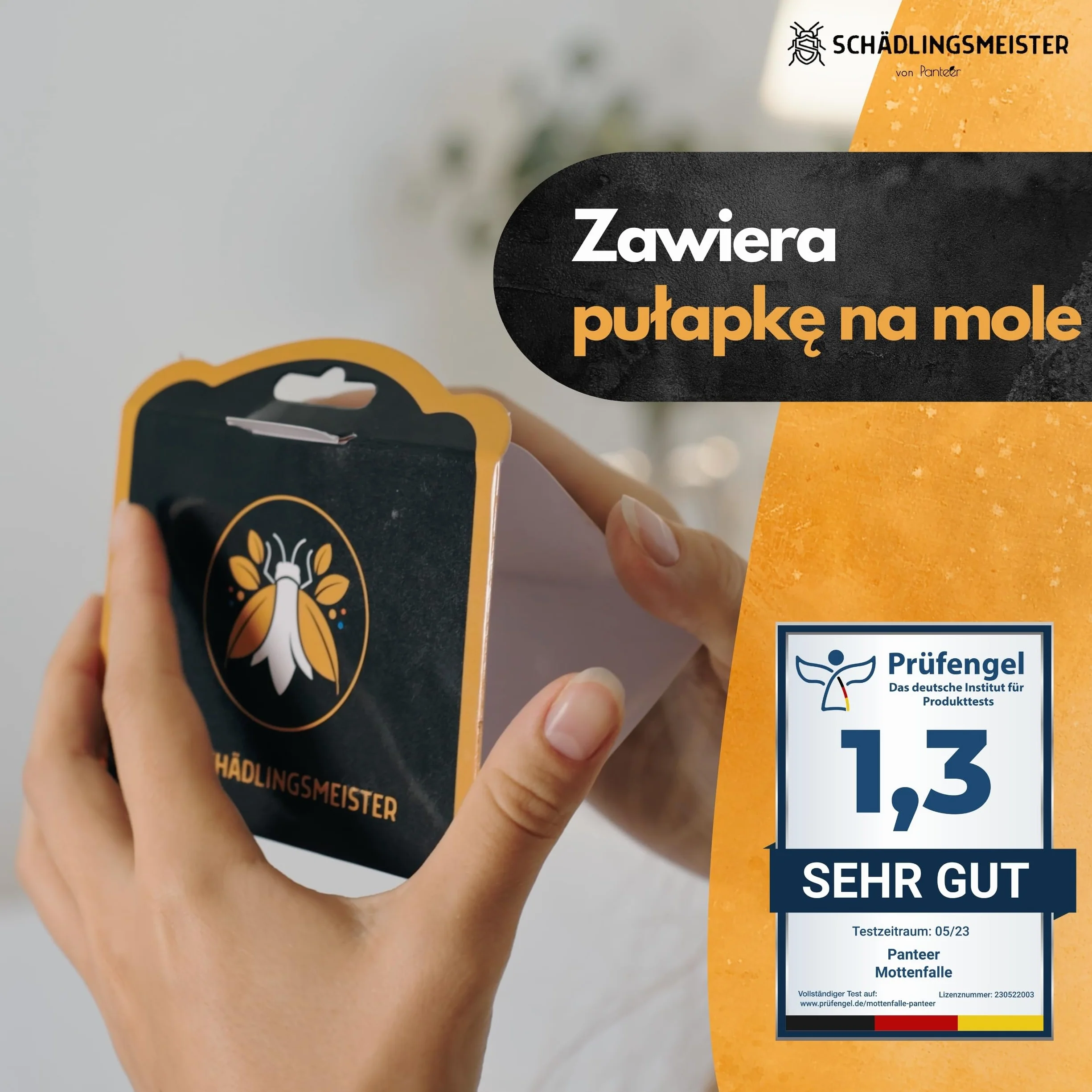 Panteer PEST MASTER pierścienie z drewna cedrowego - 50 sztuk + 1 pułapka na mole ćmy odzieżowe - ochrona przed molami z drewna cedrowego do szafy - pułapka na mole odzieżowe - przeciw ćmom