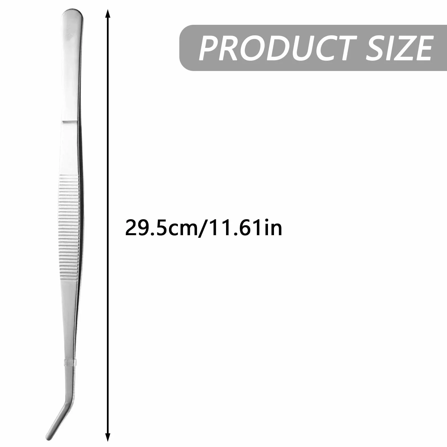 Pęsety do akwarium zakrzywione ze stali nierdzewnej 30cm szczypce do karmienia ryb