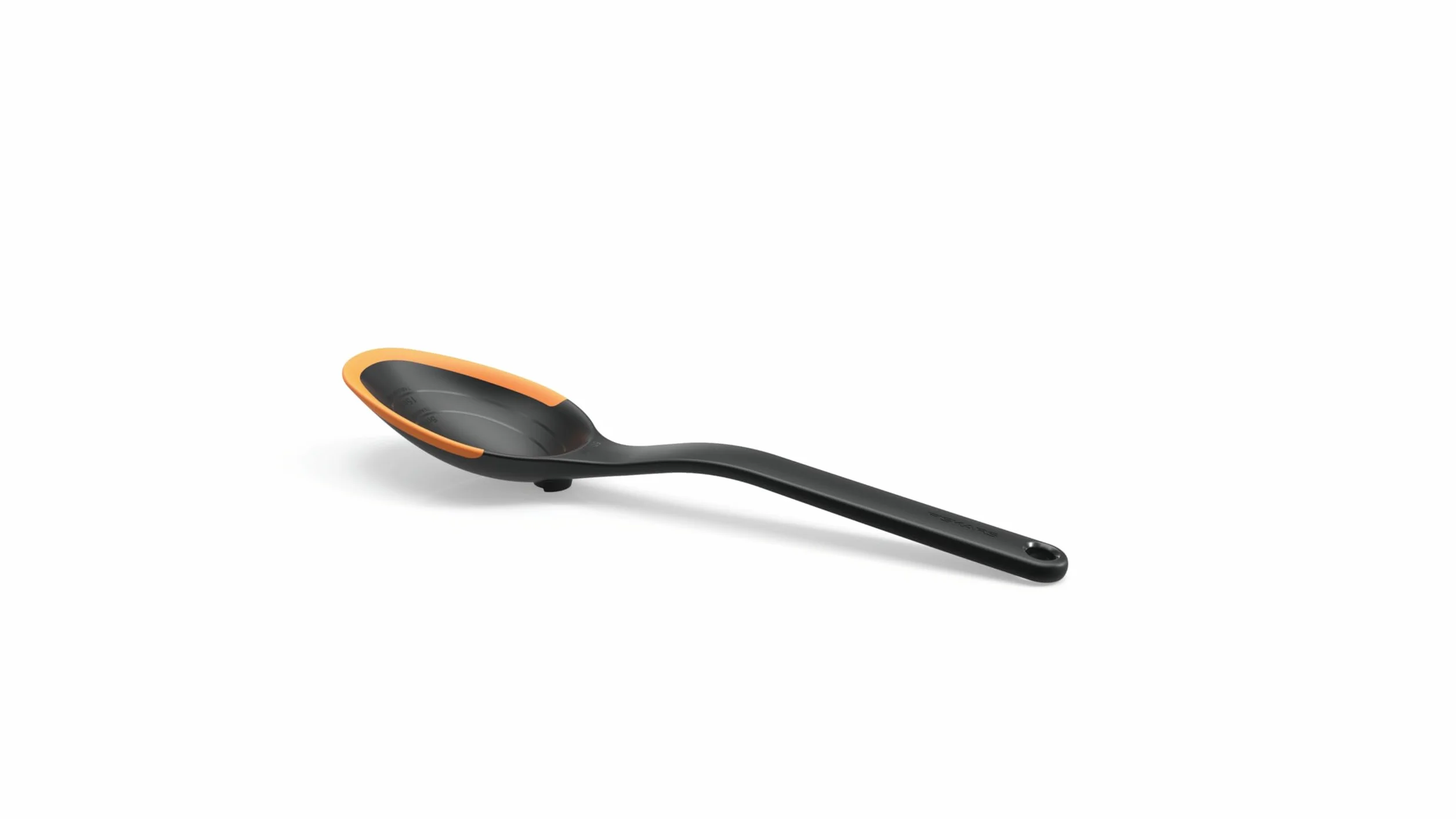Fiskars Łyżka Functional Form, długość: 29 cm, materiał: tworzywo/silikon, kolor: czarny/pomarańczowy, 1027299